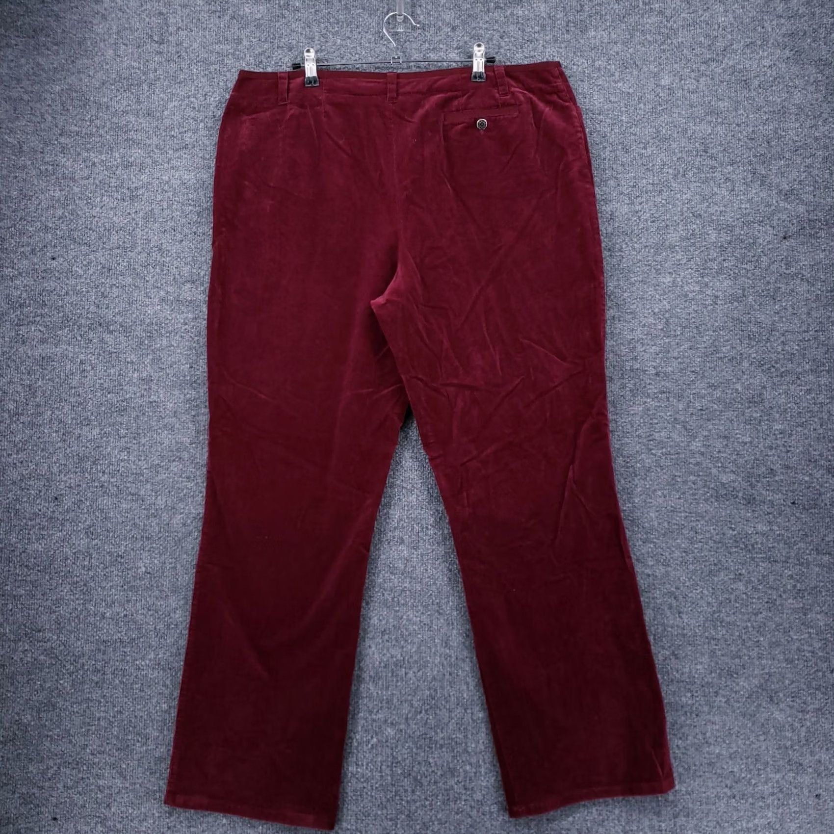 Vintage Crazy Horse Jeans Womens 16 High Rise Bootcut Zip Dark Wash Red Corduroy Jeans Size 38" / US 16 / IT 52 - 2 Thumbnail