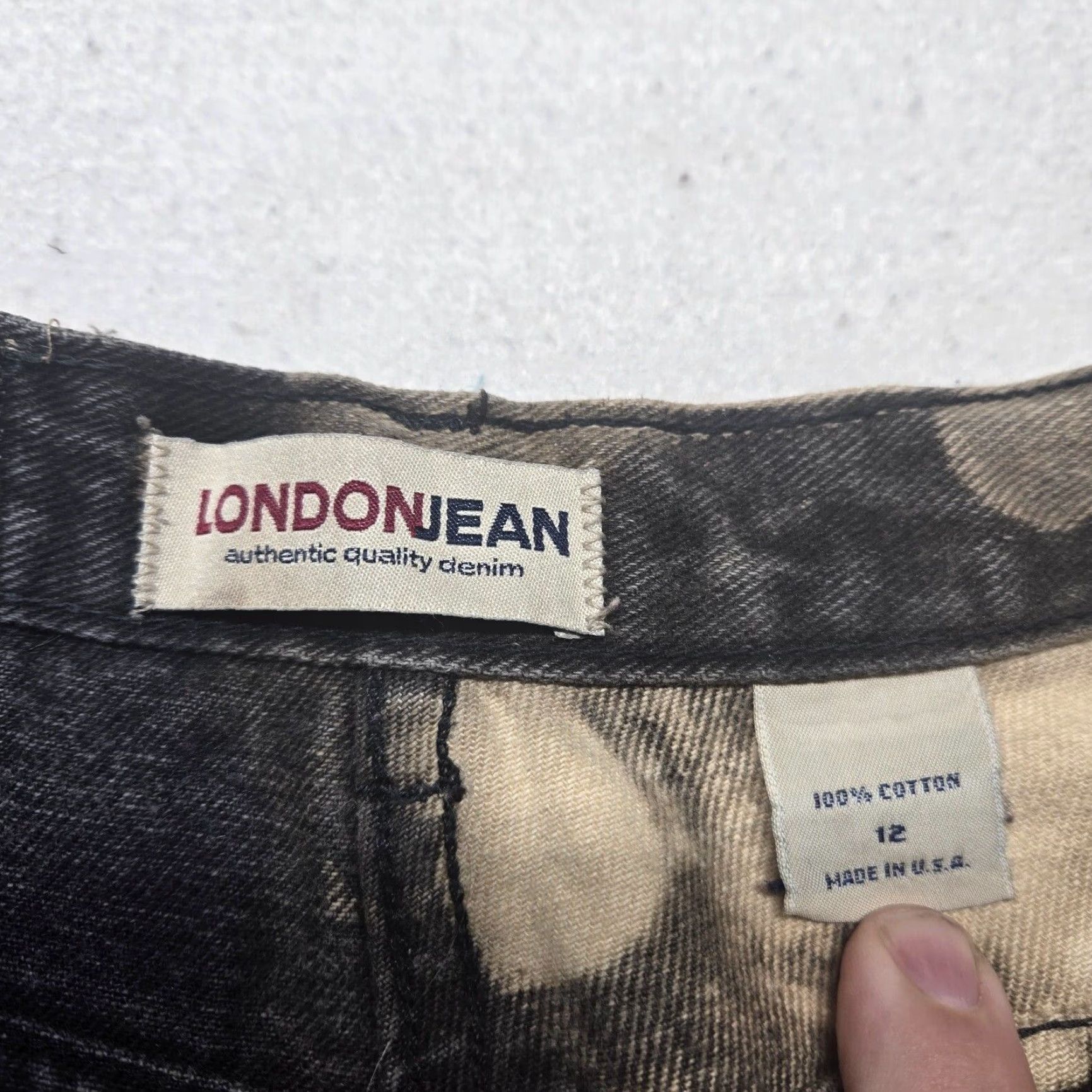 Denime VINTAGE London Jeans Women's Straight Low Rise Denim Pants Black Size 12 Size 34" / US 12 / IT 48 - 3 Thumbnail