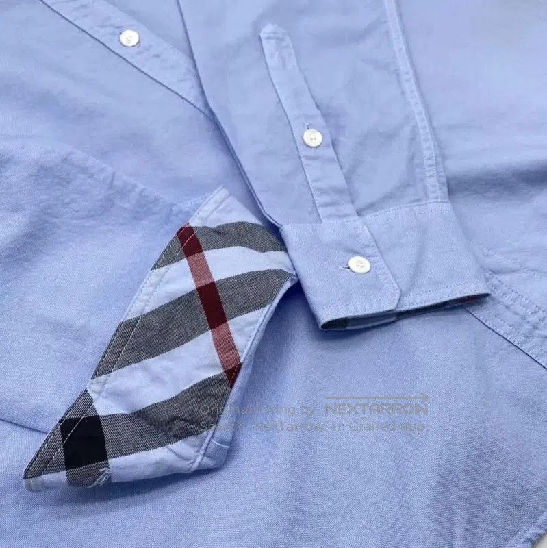 Burberry Burberry Blue Cotton Long Sleeve Shirt XS. Size XS / US 0-2 / IT 36-38 - 7 Thumbnail