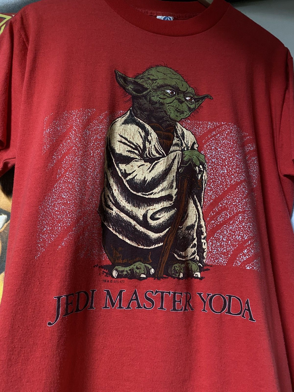 Vintage Vintage 1980’s Star Wars Rare Yoda Tee Shirt Medium Size US M / EU 48-50 / 2 - 5 Thumbnail