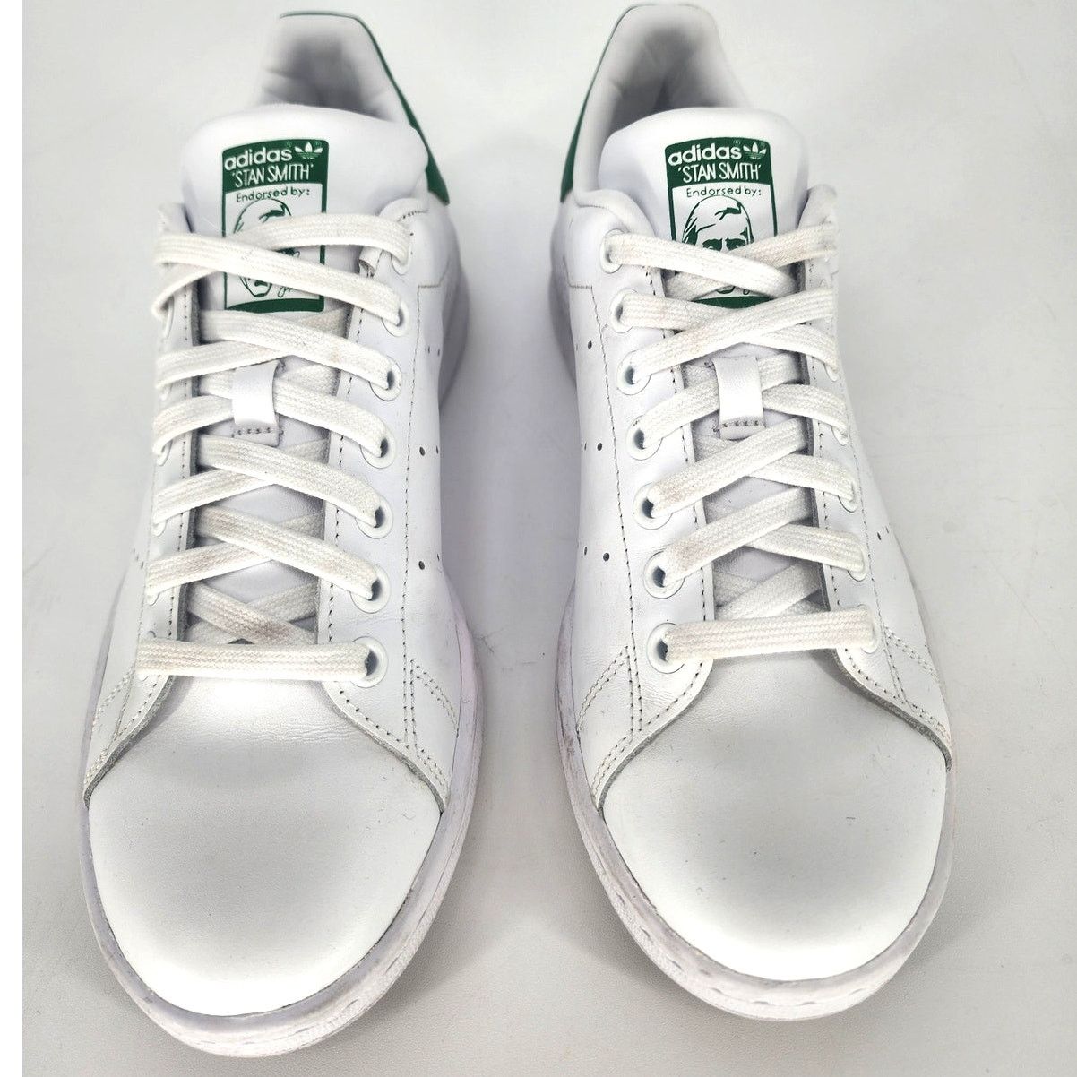 Adidas Adidas Stan Smith White Leather Green Heel Tab Sneaker Sz 7 Size US 7 / IT 37 - 3 Thumbnail