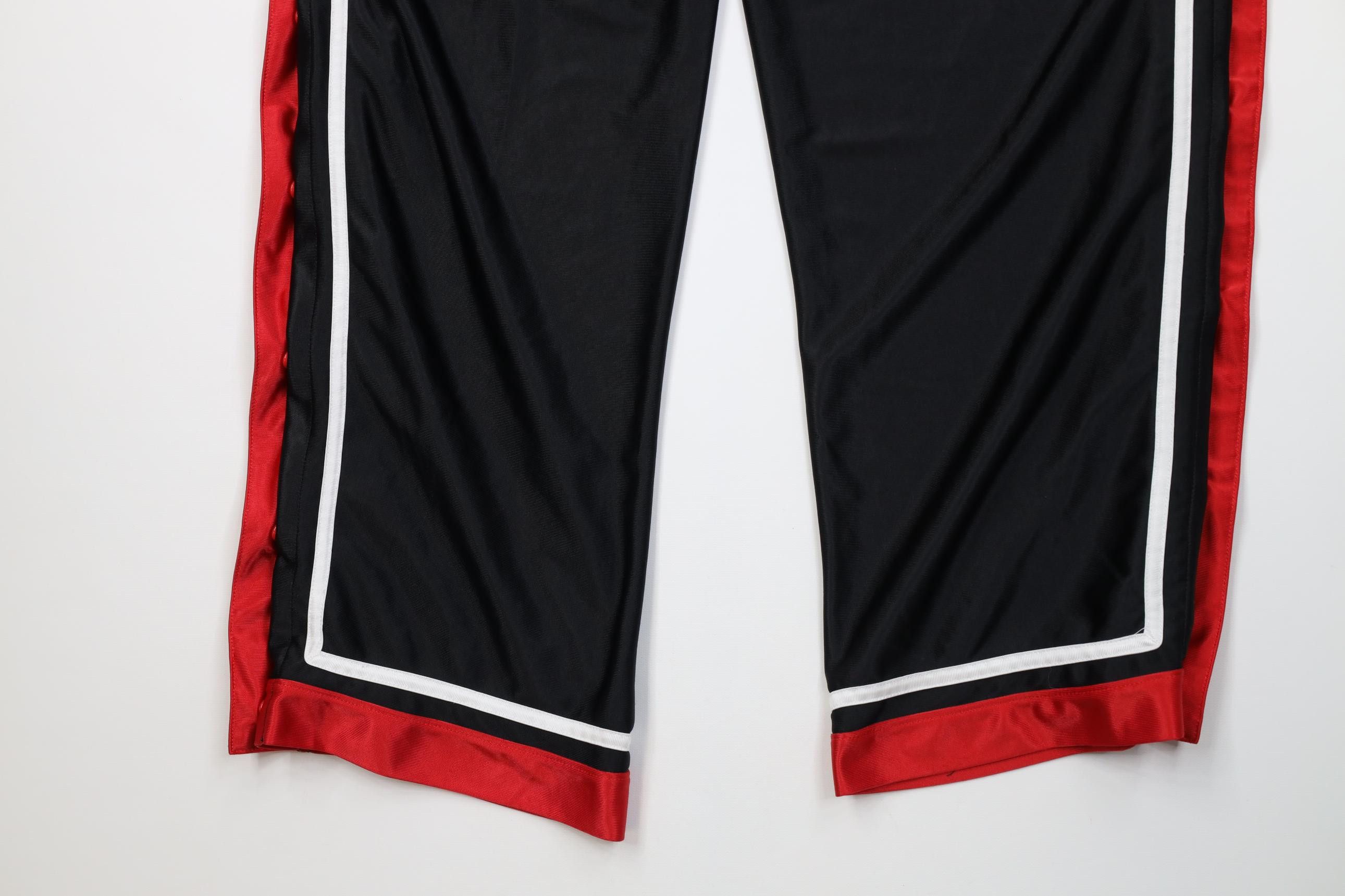 Starter Vintage 90s Y2K Starter Wide Leg Tearaway Pants Black Red Size US 36 / EU 52 - 12 Thumbnail