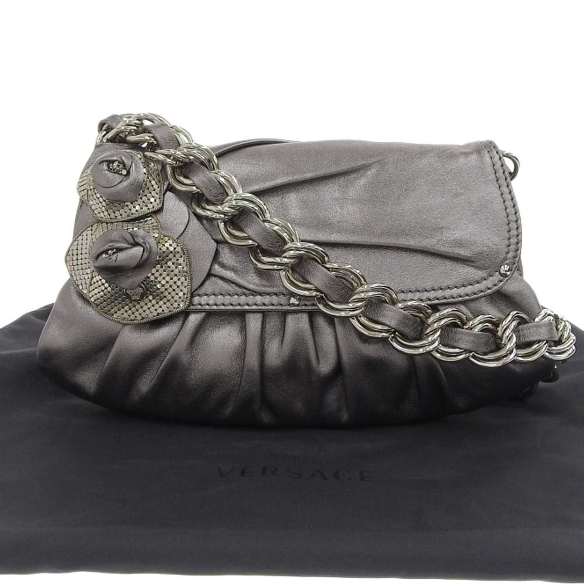 image of Versacegianni Giovann Party Bag Shoulder Flower in Black, Women's