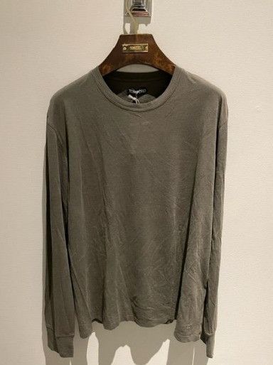 Tom Ford o1w1db10824 Knitted Long Sleeve T-Shirt in Olive Green Size US XL / EU 56 / 4 - 1 Preview
