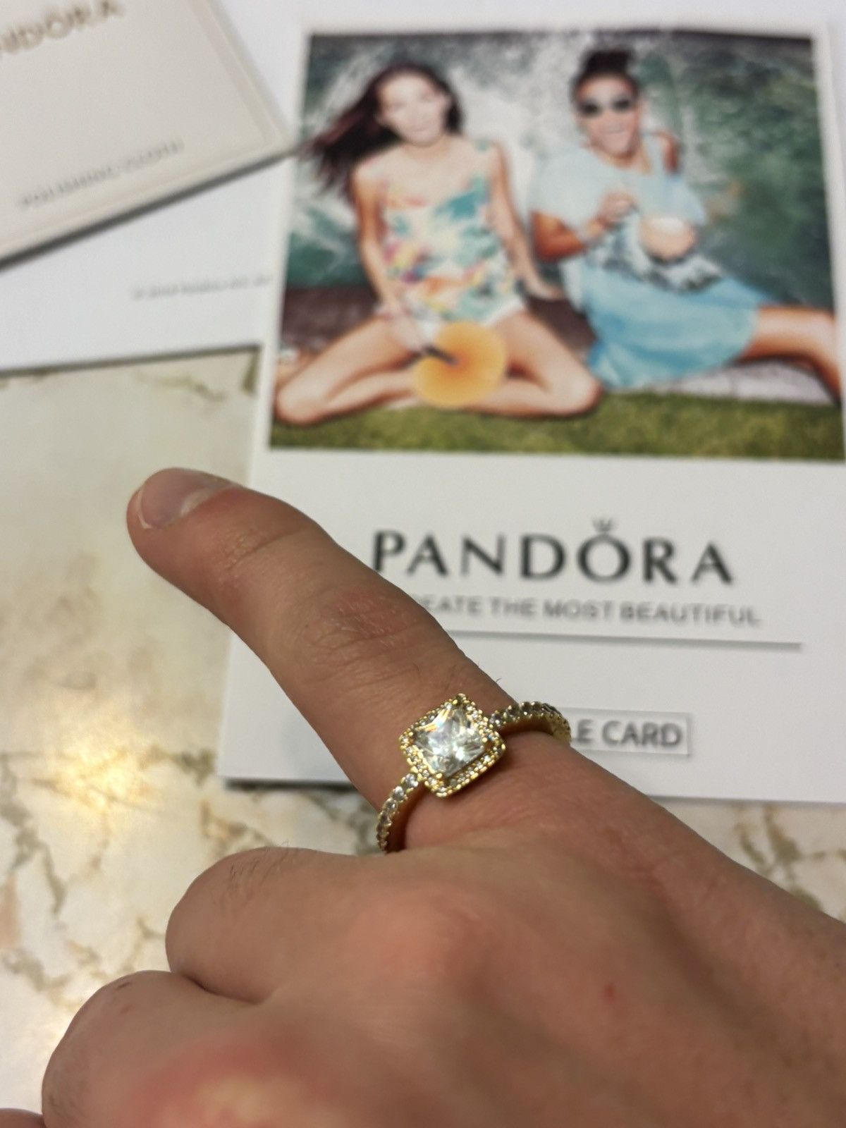 pandora Pandora Gold Diamond Ring Size ONE SIZE - 4 Thumbnail