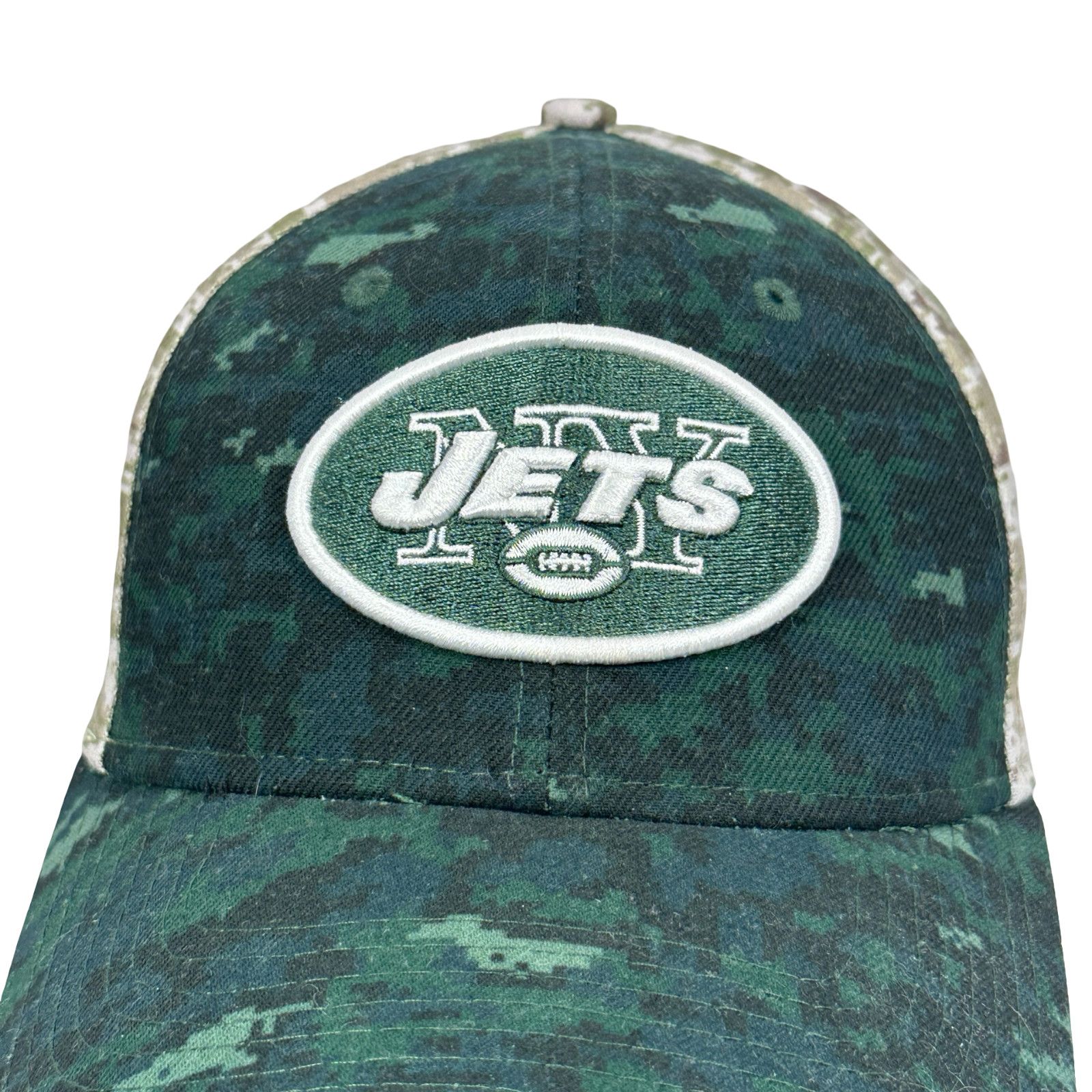 New Era New Era 39THIRTY NY Jets Flexfit Fitted Hat S/XS Green Camo Size ONE SIZE - 2 Thumbnail