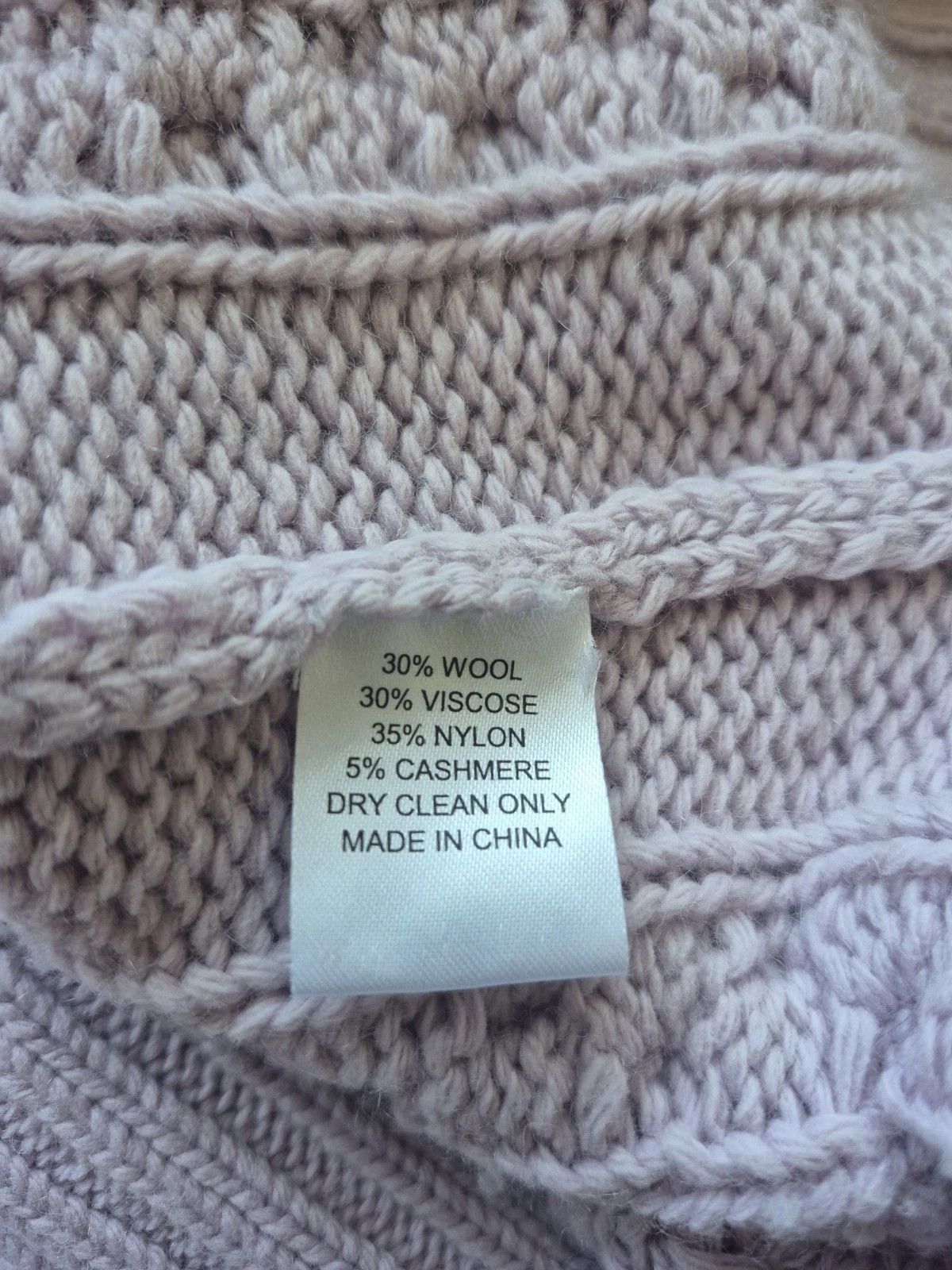 Other Tuckernuck Turtleneck Sweater Lilac Cable Knit Wool Blend Size L / US 10 / IT 46 - 5 Thumbnail