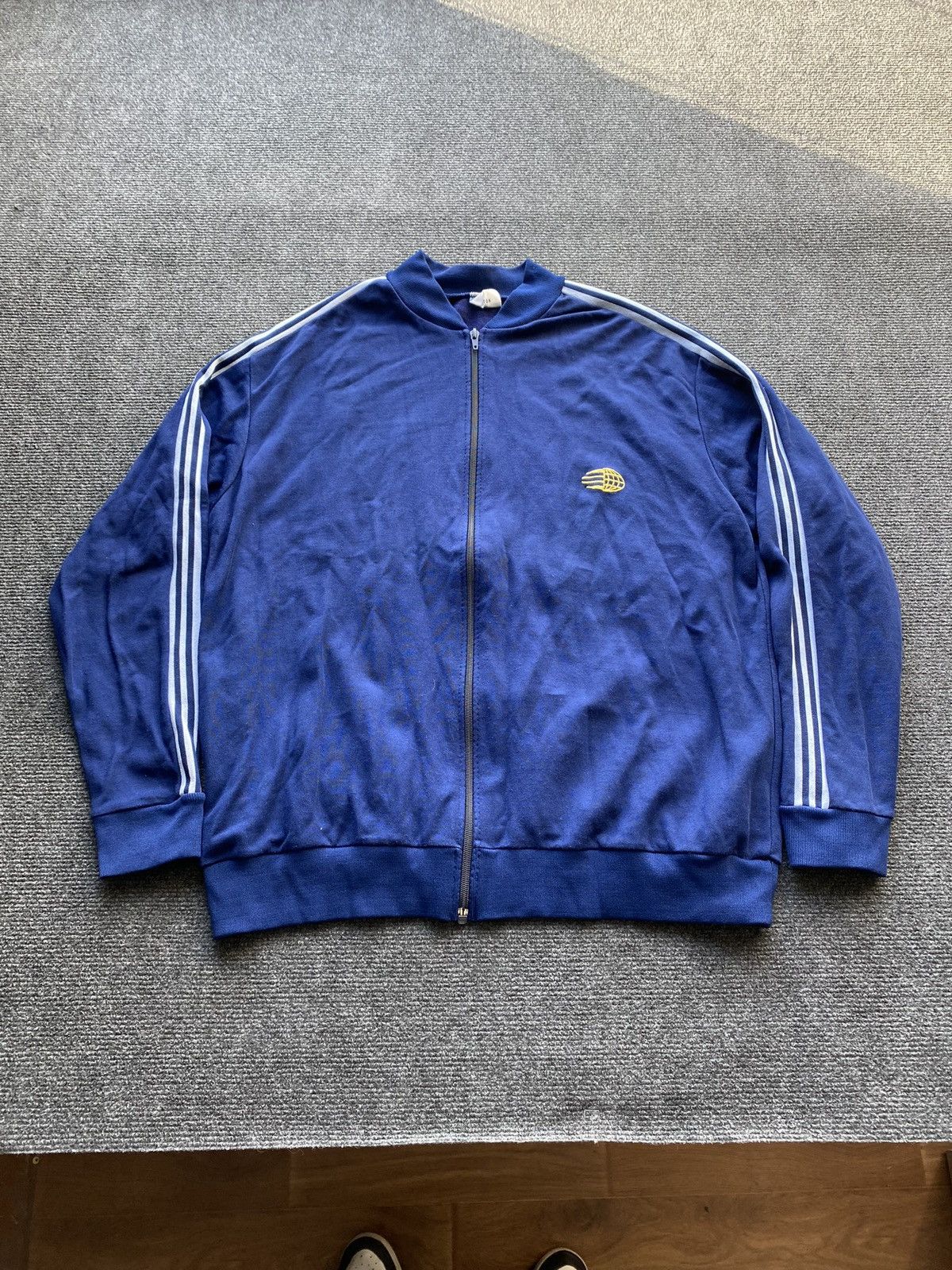 Adidas 🔥Adidas Ventex Vintage 80s Zip Sweatshirt Bomber style blue Size US M / EU 48-50 / 2 - 2 Thumbnail