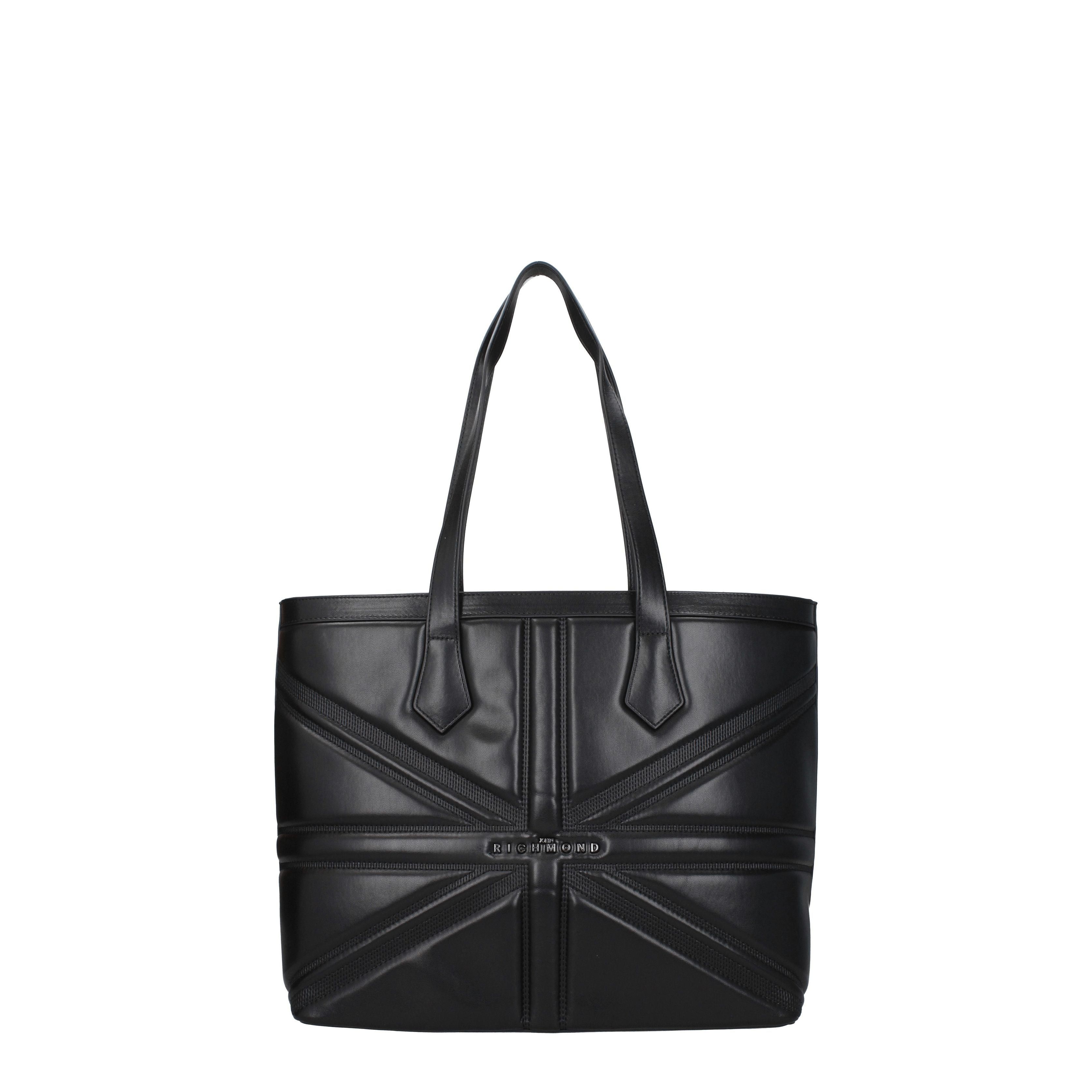 John Richmond Shoulder Bag In Polyurethane in Black, Women's