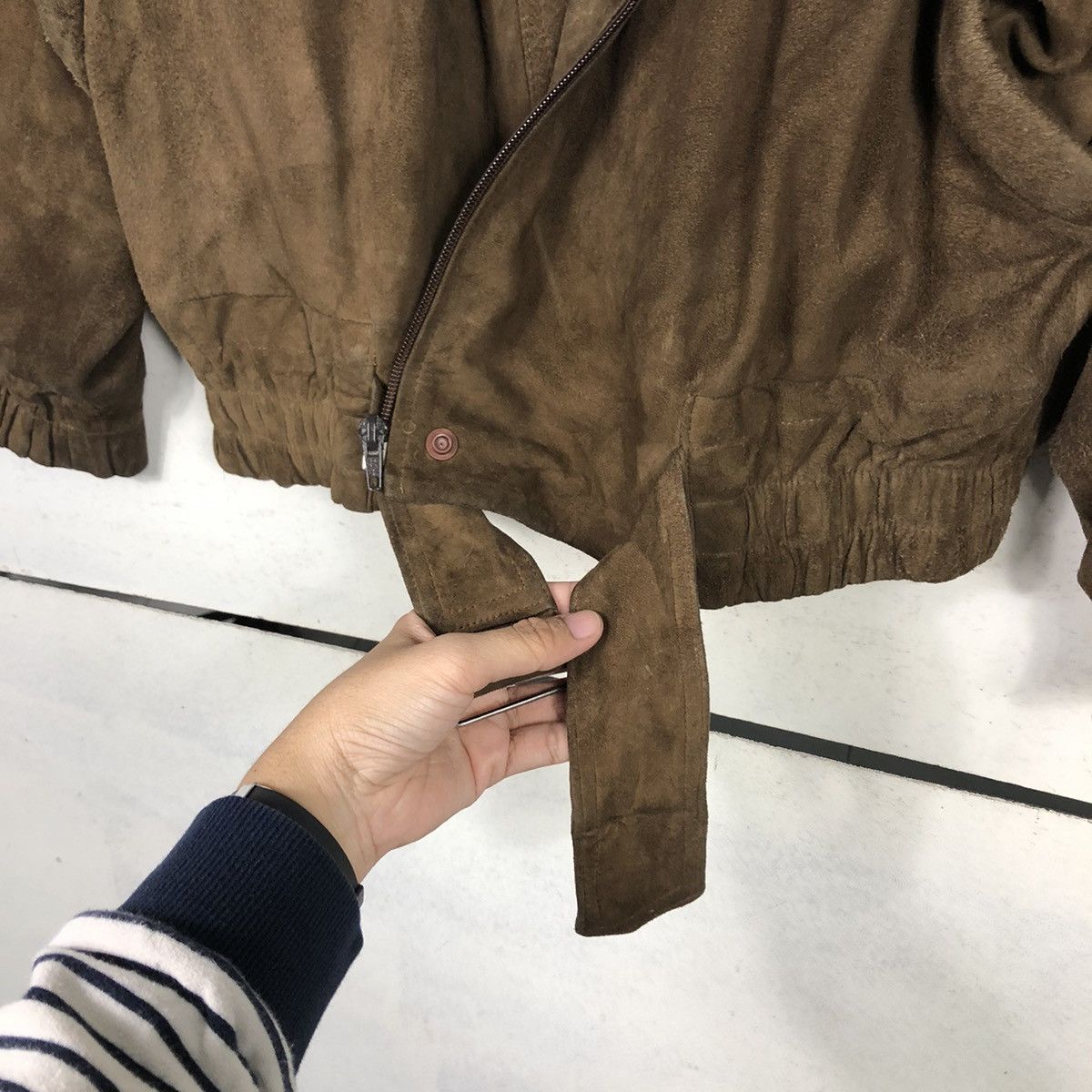 Genuine Leather 📌Vintage Fly Bomber Jacket Leather Danna Issey Miyake Size US M / EU 48-50 / 2 - 17 Thumbnail