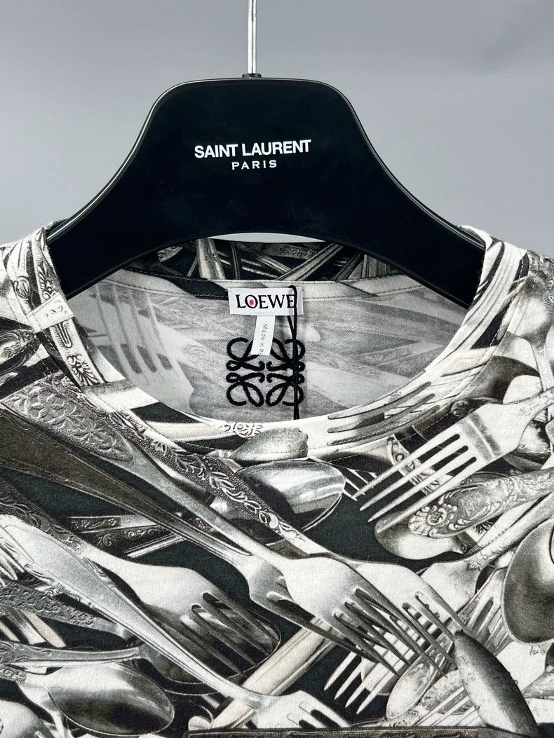 Loewe LOEWE Printed embroidery long sleeve round neck T-shirt Size US S / EU 44-46 / 1 - 2 Thumbnail