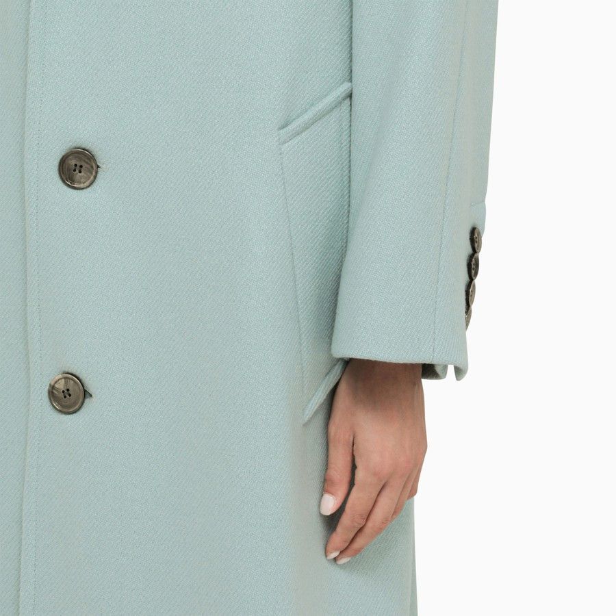 AMI o1d2blof0724 Wool Single-breasted Coat in Aquamarine Size XS / US 0-2 / IT 36-38 - 3 Thumbnail