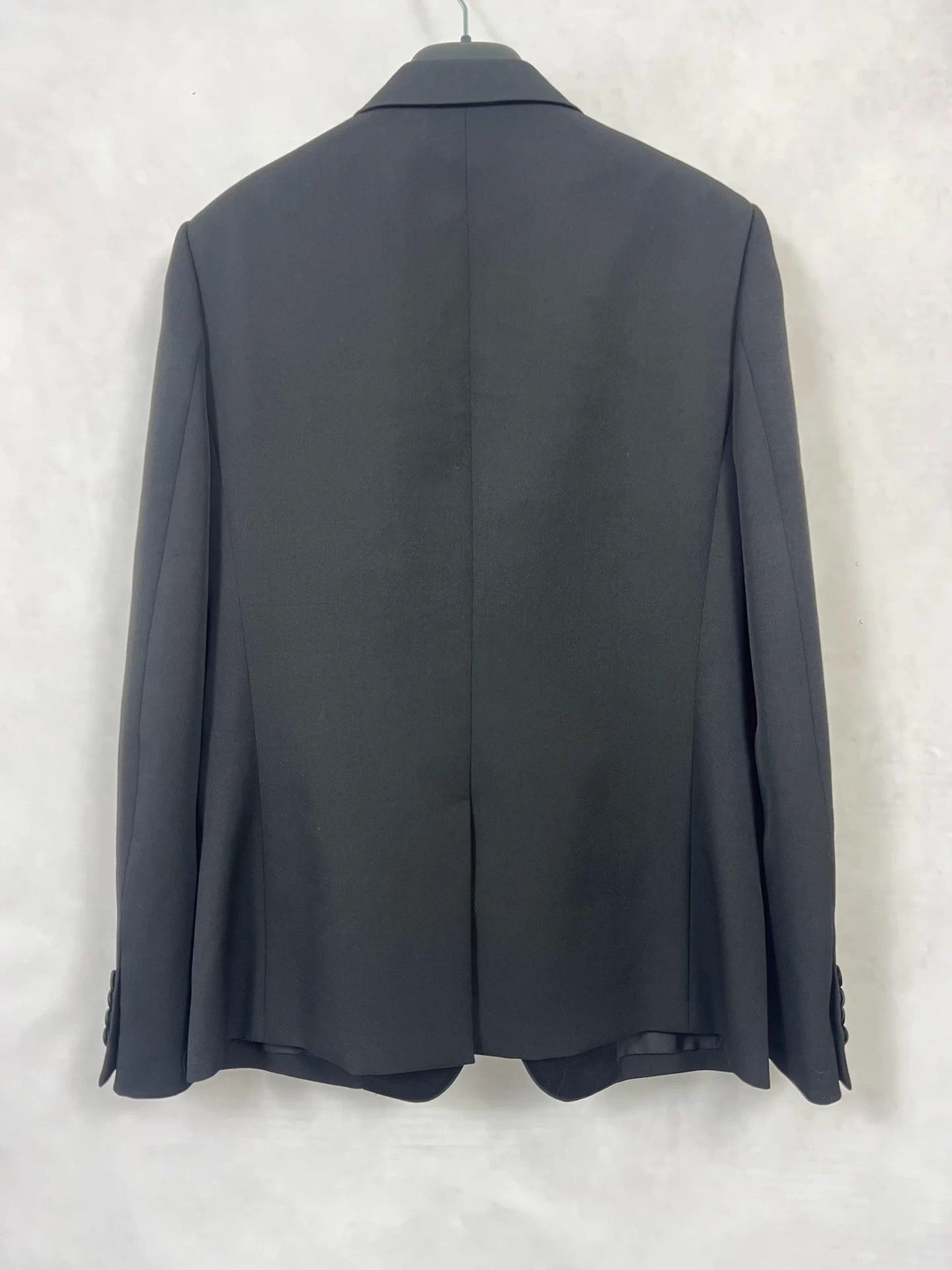 Saint Laurent Paris SLP 22fw Le Smoking Black Silk Peak Lapel 48 Mint Size 48S - 2 Thumbnail