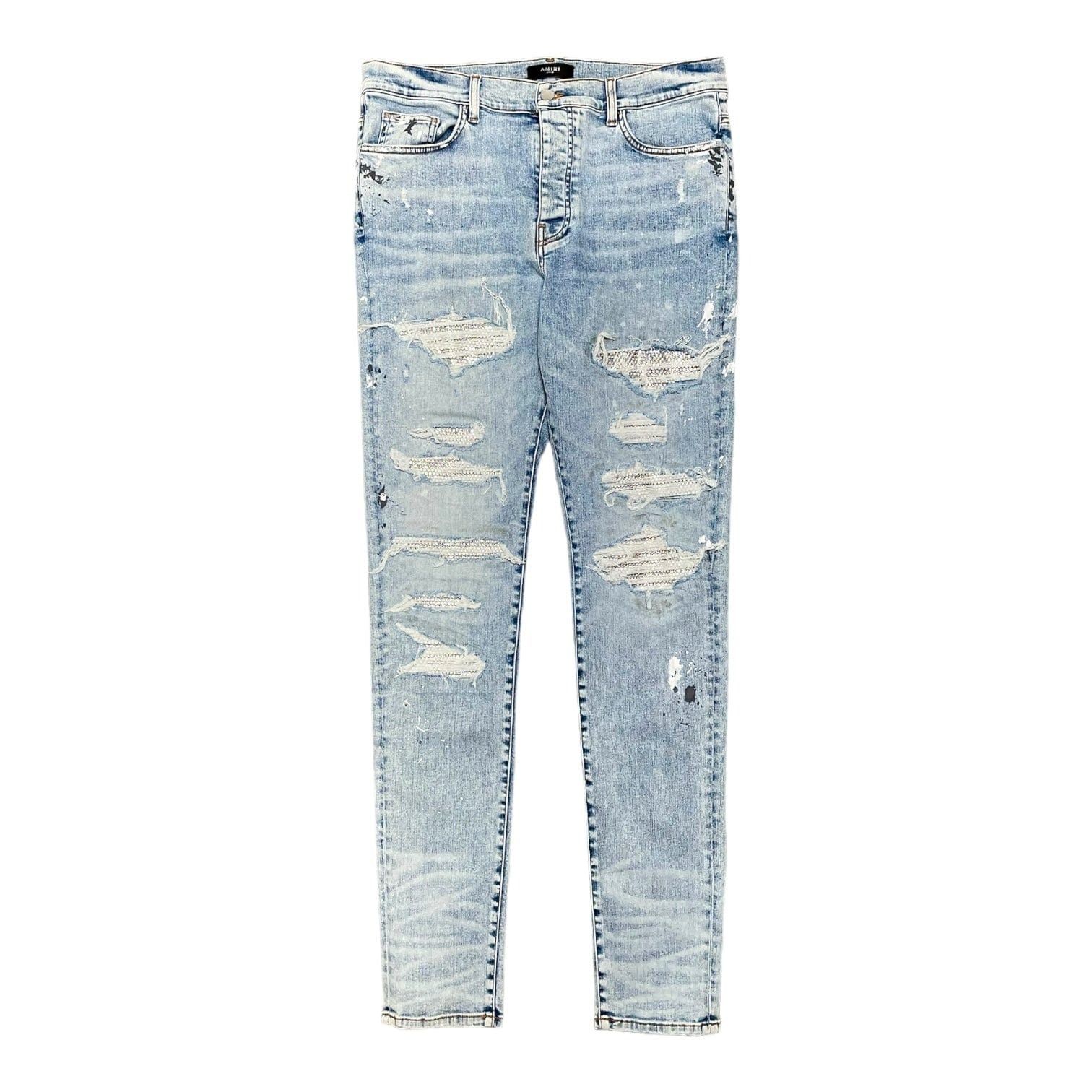 image of Amiri Crystal Painter Jeans Light Vintage Indigo, Men's (Size 38)