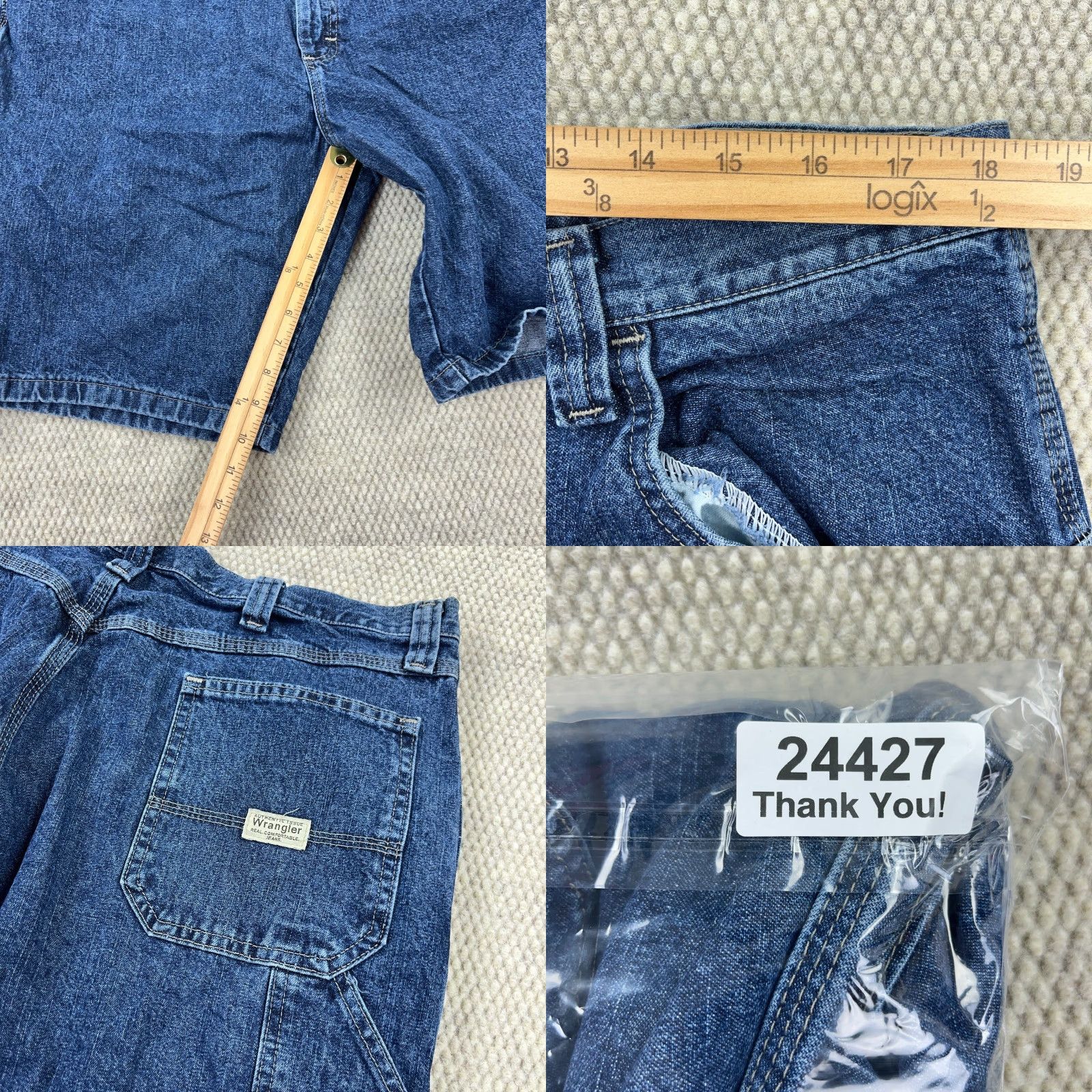 Wrangler VINTAGE Wrangler Shorts Men 38 Bermuda Denim Blue 90s Grunge Hip Hop Rockabilly Classic Workwear Casual Baggy Jorts Relaxed 5-Pocket Size US 38 / EU 54 - 8 Thumbnail