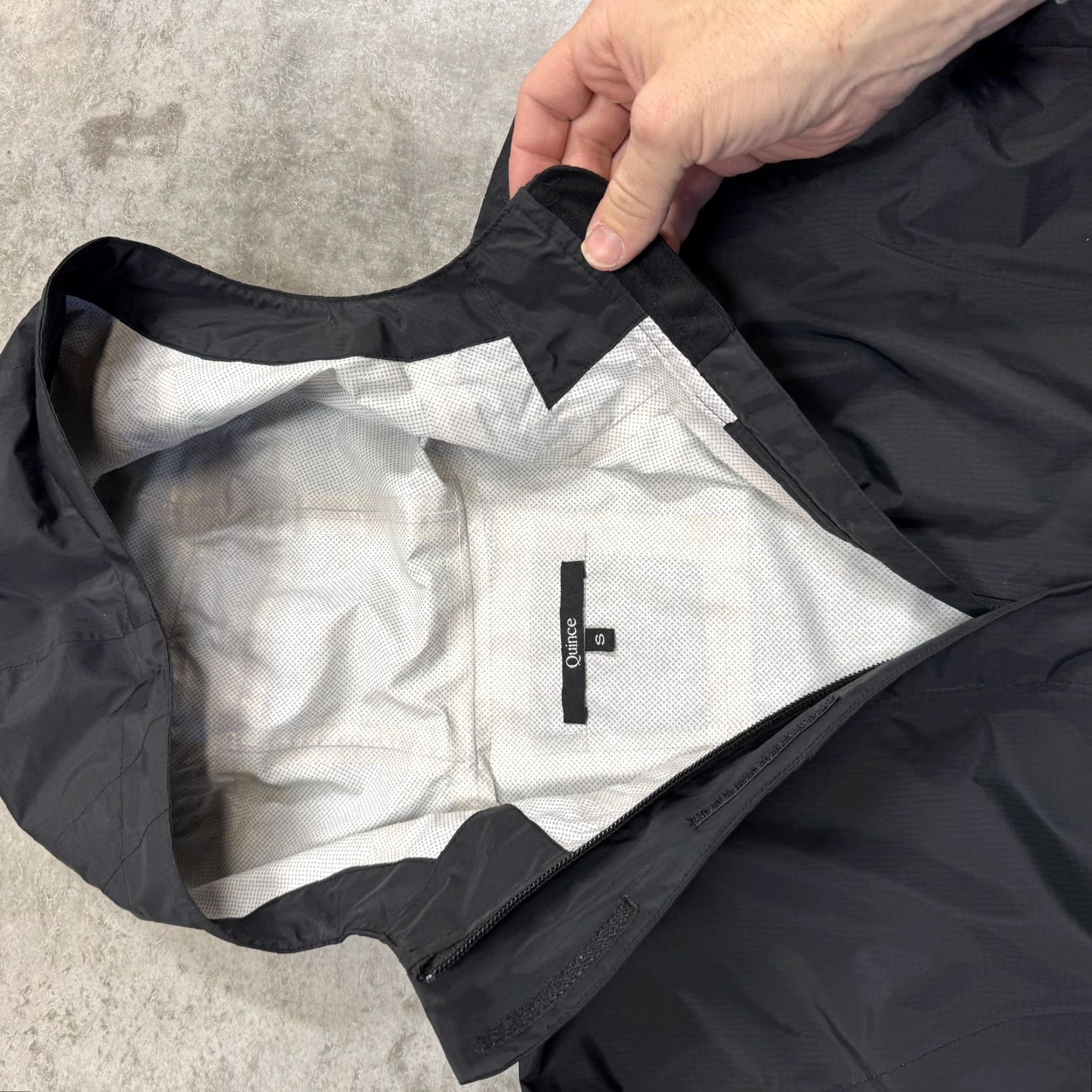 Quince Quince Jacket Womens Small Black Hooded Waterproof Rain Shell Lightweight Size S / US 4 / IT 40 - 4 Thumbnail
