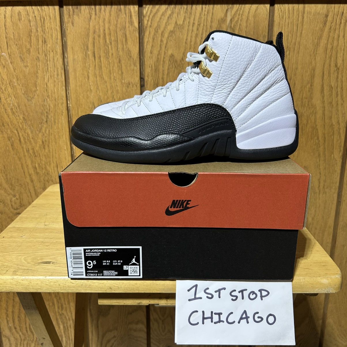 Jordan Brand Nike Air Jordan 12 Retro Taxi White 2025 CT8013-117 9.5 NEW Size US 9.5 / EU 42-43 - 3 Thumbnail