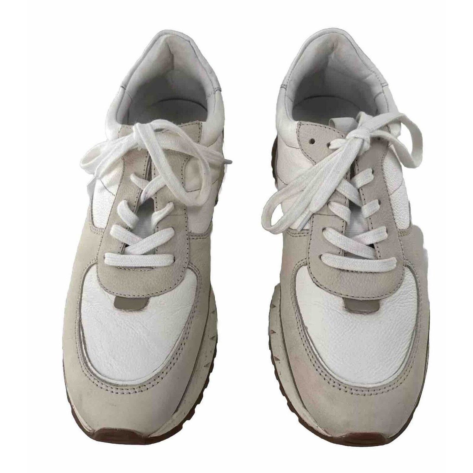 Madewell Kickoff Neutral Trainer Leather Sneakers W nwot