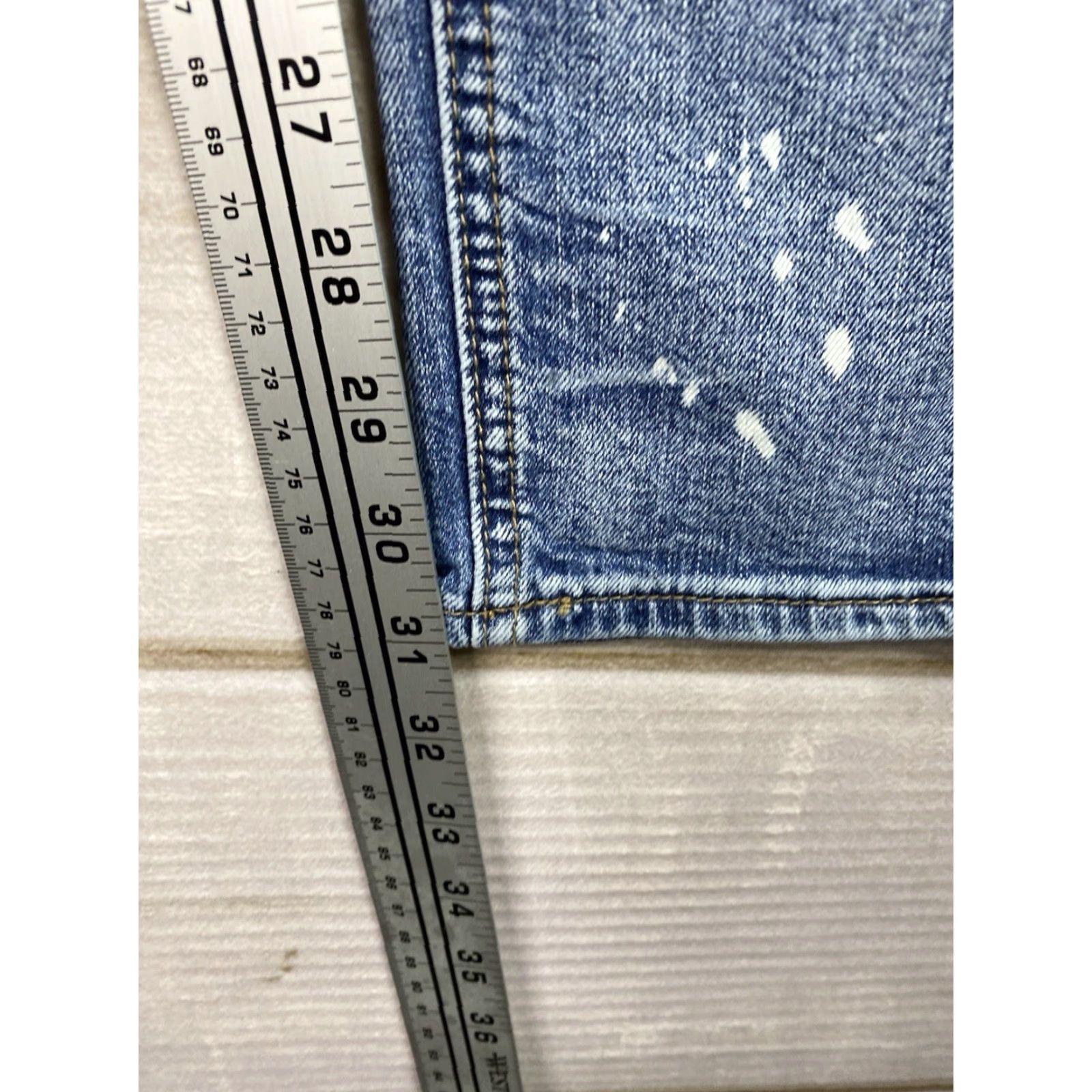 Empyre Empyre Jeans Mens 32 Skinny Leg Distressed Holes Stretch Denim Skater Grunge Jeans Size US 32 / EU 48 - 6 Thumbnail