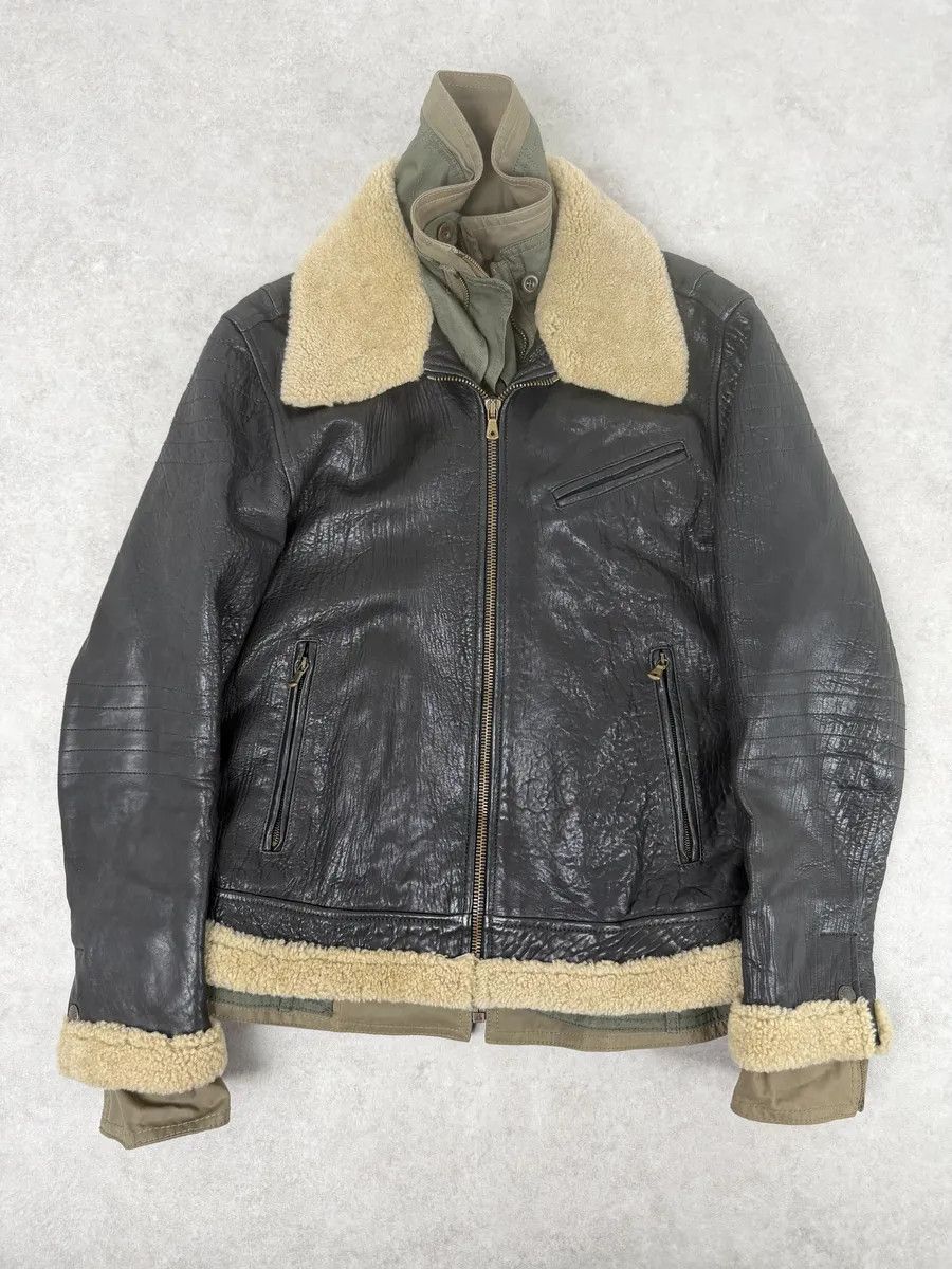 Dolce & Gabbana FW2005 Dolce & Gabbana Heavy Shearling Army Combat Leather Jacket Size US M / EU 48-50 / 2 - 4 Thumbnail