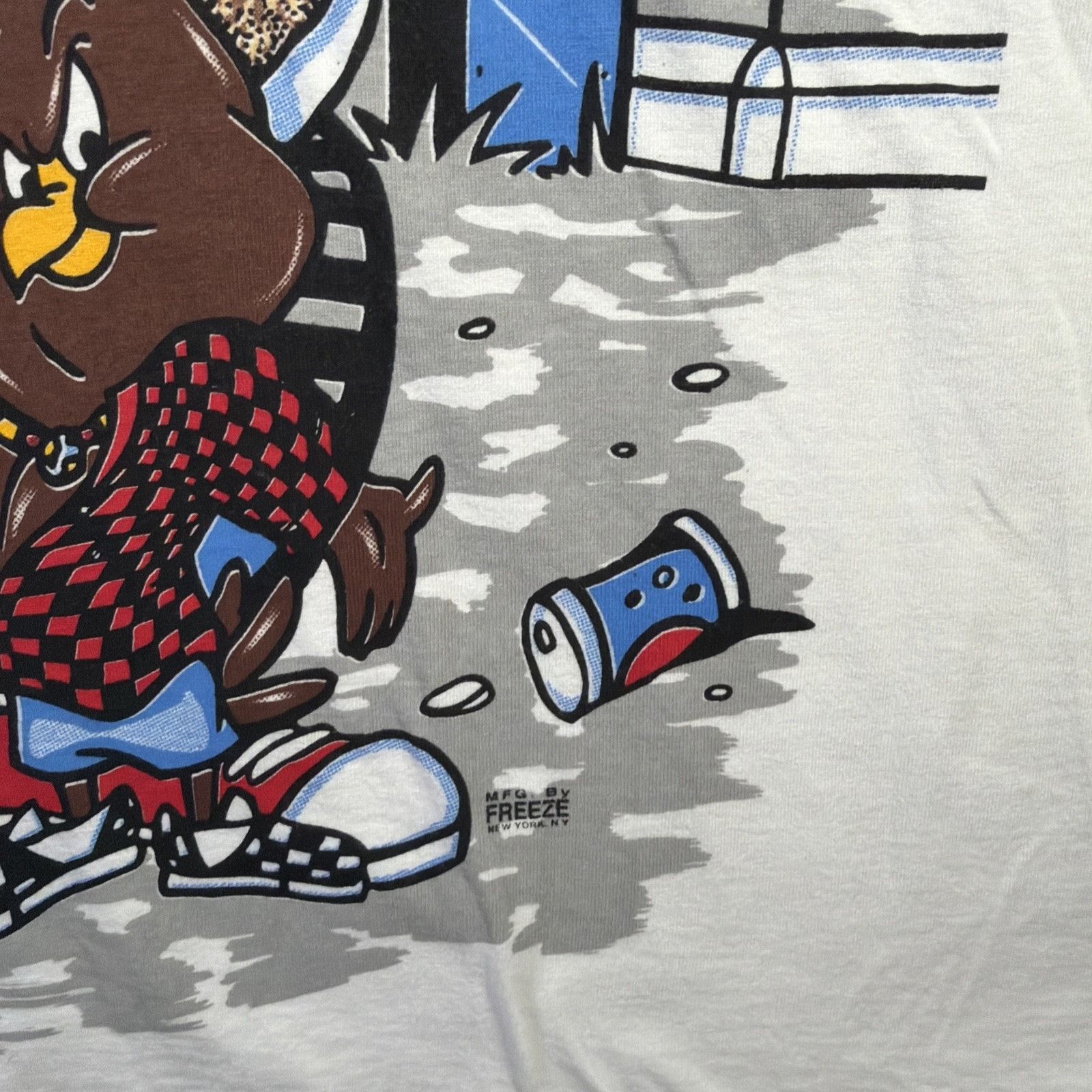 Warner Bros Vintage Looney Tunes Shirt Mens XL White 90s USA AOP Hip Hop Size US XL / EU 56 / 4 - 6 Thumbnail