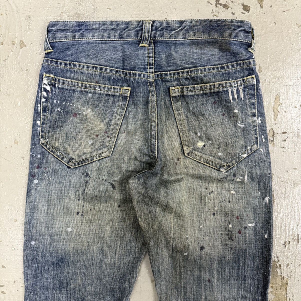 Beams Plus Beams Paint Splatter Distressed Denim Jeans Helmut Lang Size US 32 / EU 48 - 11 Thumbnail