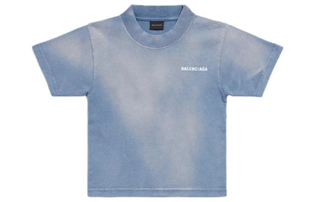 Balenciaga o1la1rc1a0226 Size: KIDS 8 / Back T-Shirt In Blue Size US XXS / EU 40 - 2 Thumbnail