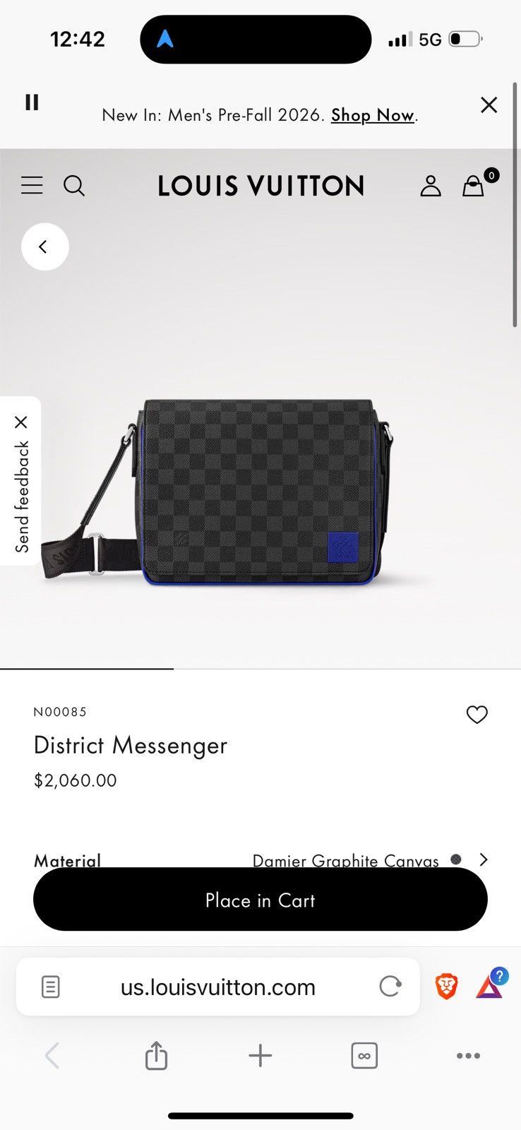 Louis Vuitton Louis Vuitton District Messenger Bag Size ONE SIZE - 1 Thumbnail