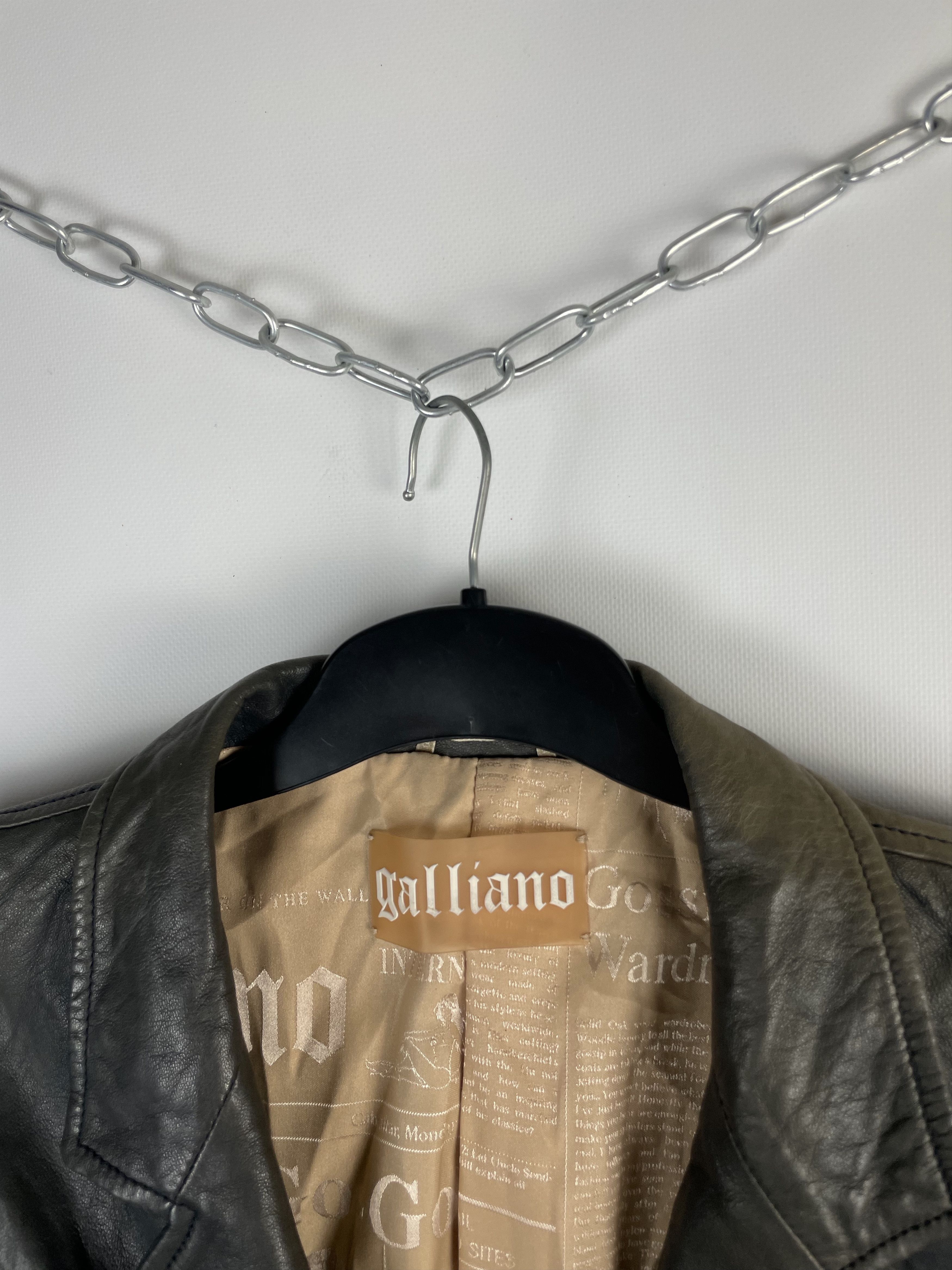John Galliano John Galliano Real Leather Jacket Avant Garde Size L / US 10 / IT 46 - 4 Thumbnail