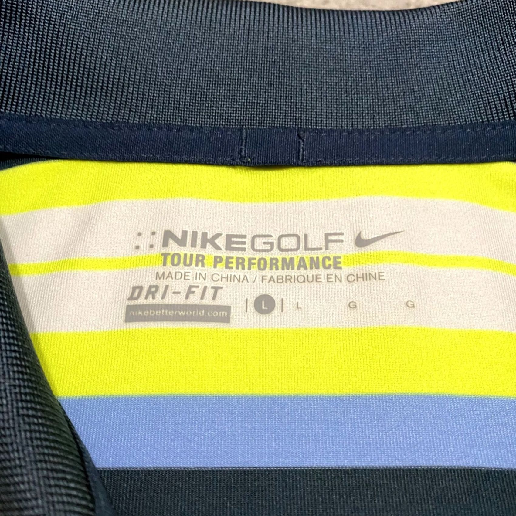 Nike Nike Golf Polo Shirt Mens Large Dri-Fit Multicolor Striped Short Sleeve Polo Size US L / EU 52-54 / 3 - 3 Thumbnail