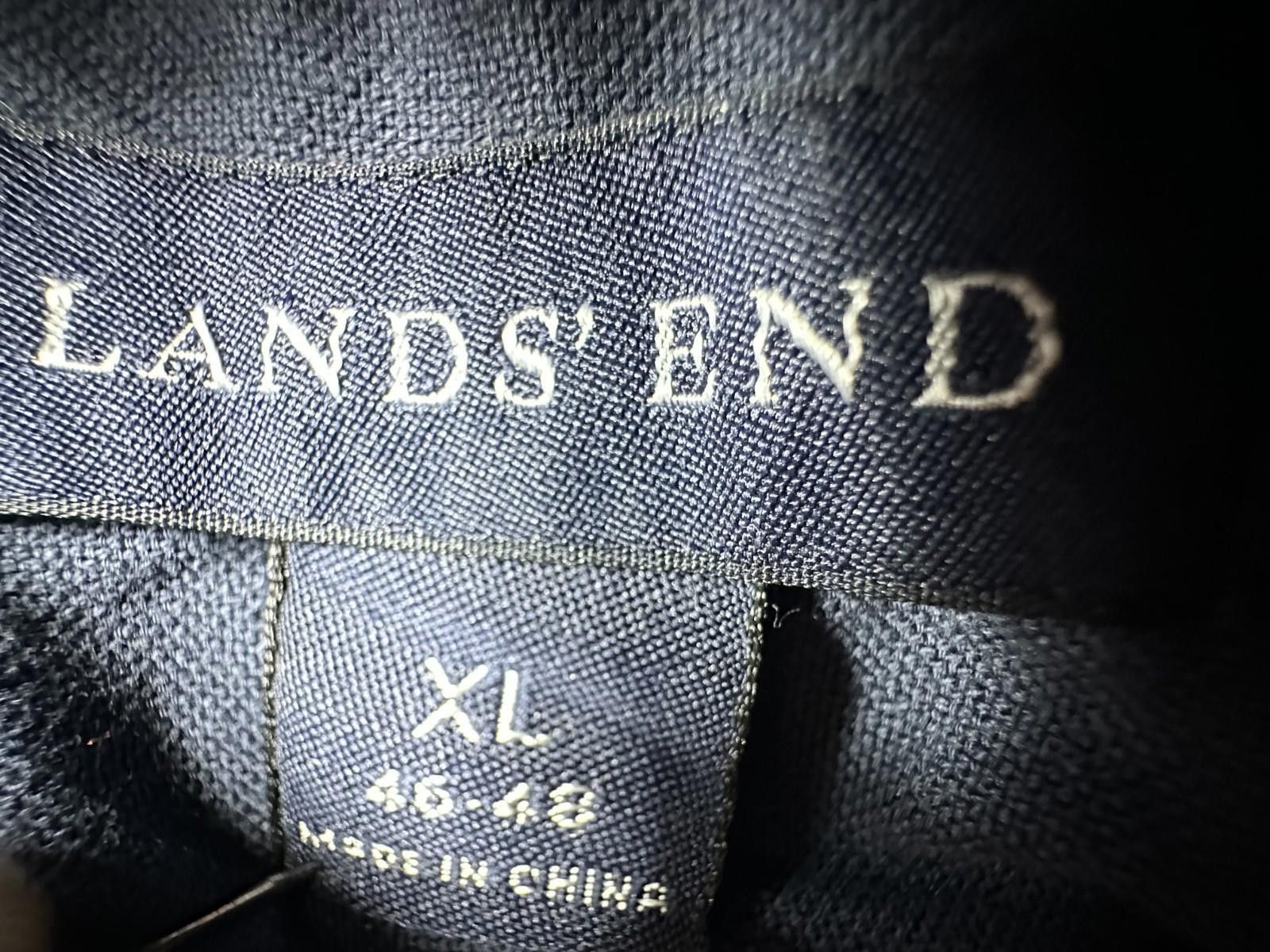Lands' End Lands End Men's XL Blue 1/2 Button Heavy Pullover Sweater Size US XL / EU 56 / 4 - 8 Thumbnail