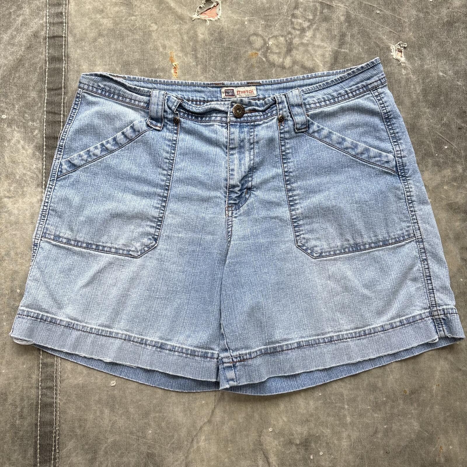 Faded Glory Vintage Y2K Faded Glory Indie Skater Denim Shorts Jorts Size 34" / US 12 / IT 48 - 1 Thumbnail
