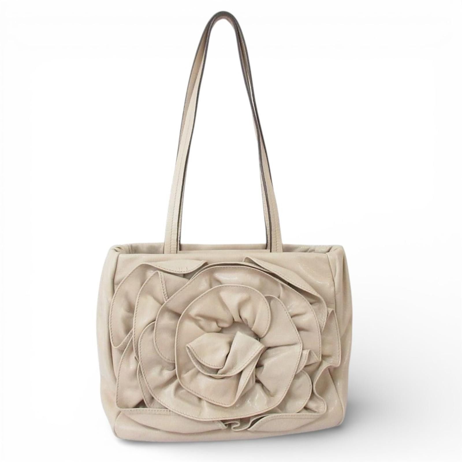 Saint Laurent Paris Saint Laurent - Beige Leather Handbag Floral Size ONE SIZE - 7 Thumbnail