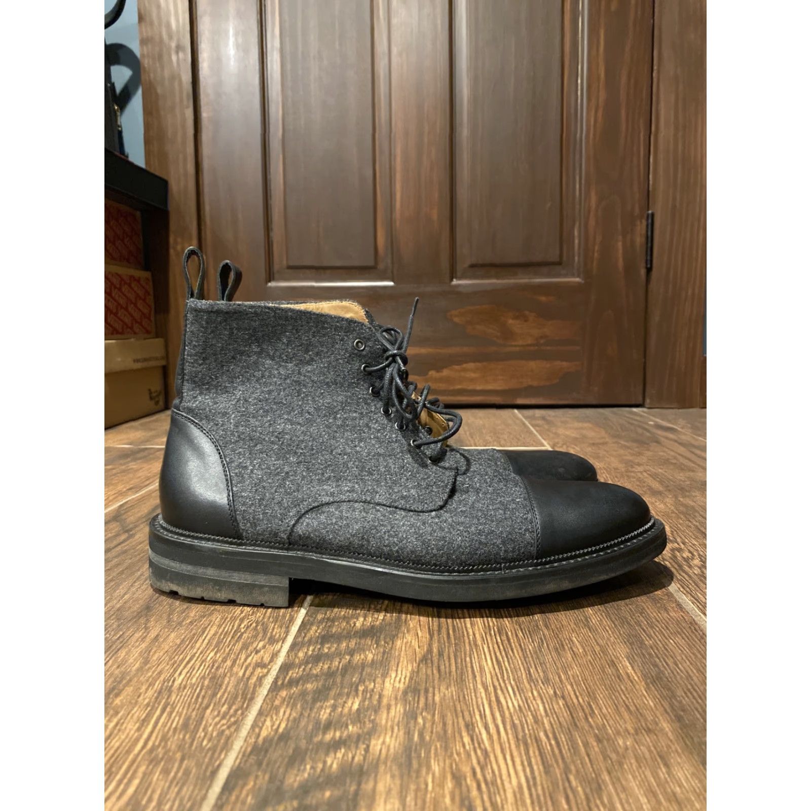 Vintage VINTAGE Taft The Jack Boot Ankle Boot Men Wool Black 7 US 40 EU Leather? (note: original says Upper Material Wool; but "Leather" not allowed) Size US 7 / EU 40 - 3 Thumbnail