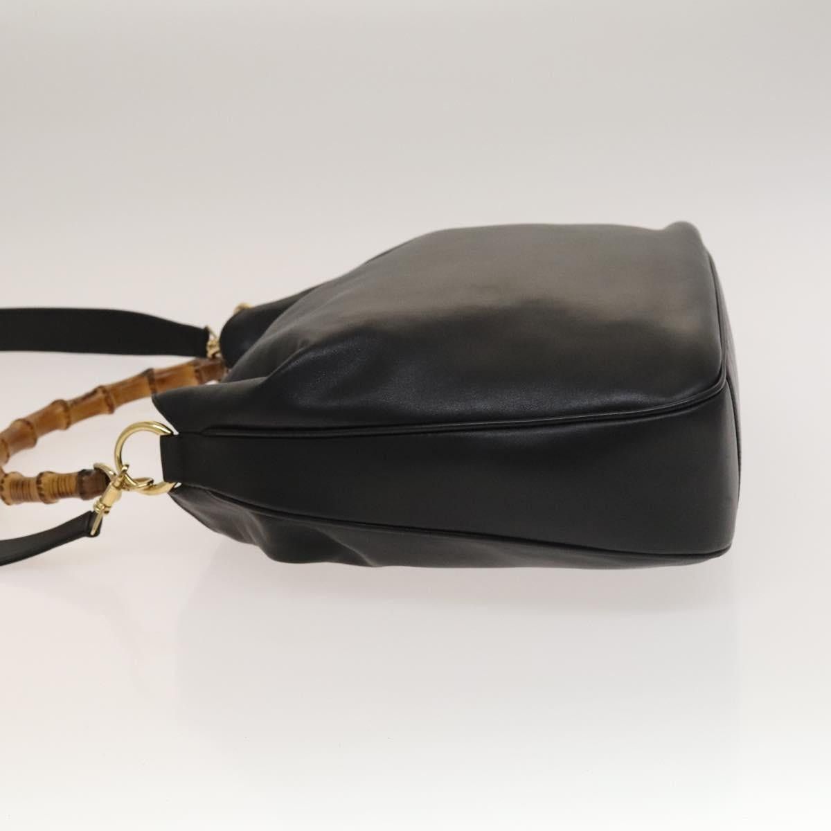 Gucci GUCCI Bamboo Handbag Leather Black Gold 001 001 Size ONE SIZE - 5 Thumbnail