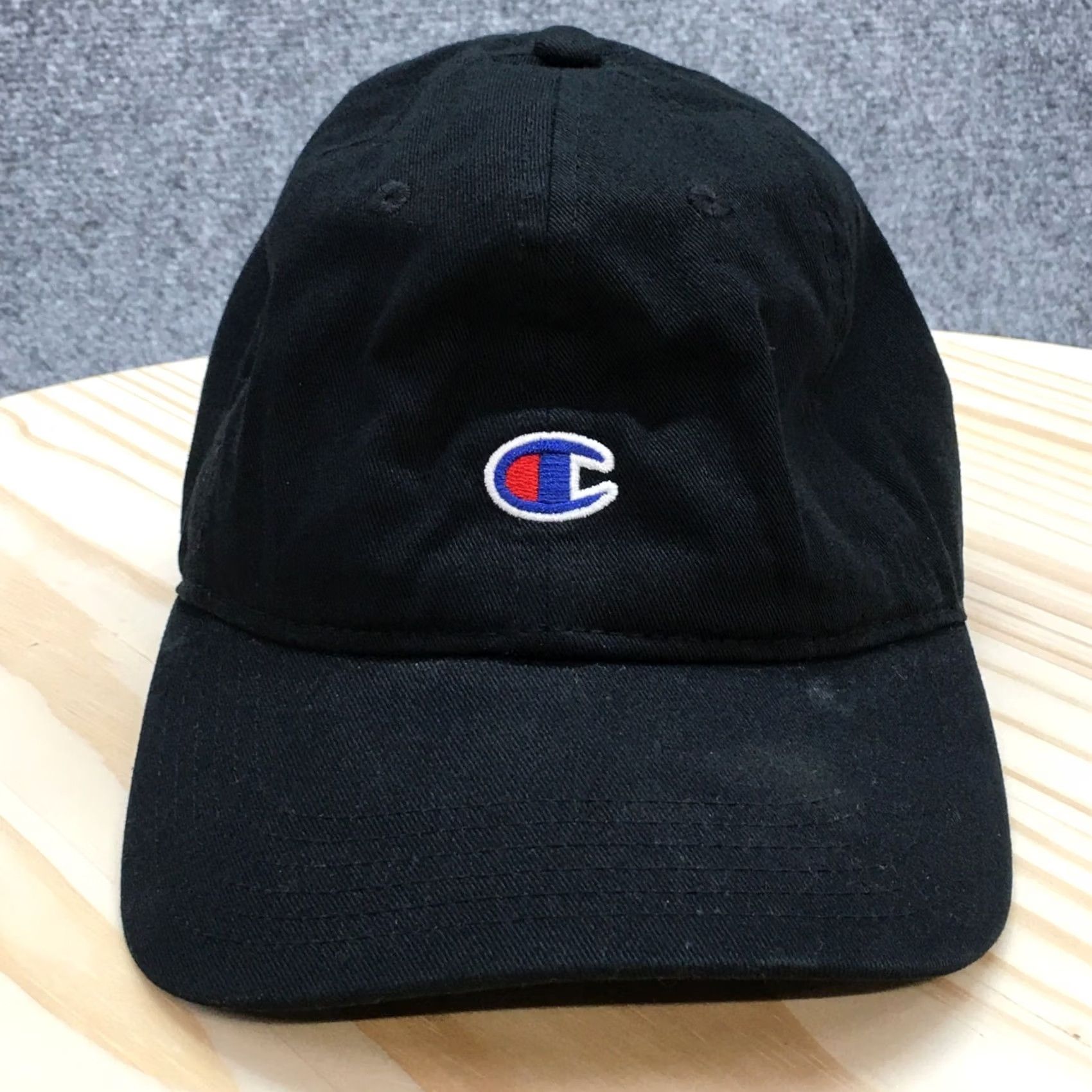 Champion Champion Baseball Cap Mens Black OS Adjustable Curved Brim Embroidered Logo Size ONE SIZE - 3 Thumbnail