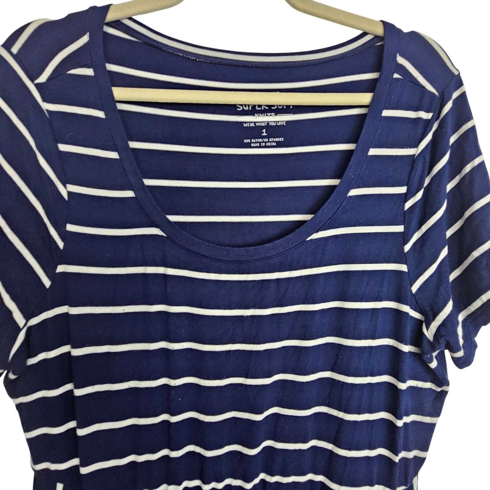 Torrid Torrid Super Soft Striped Midi Dress Plus Size 1X Stretch Size XXL / US 16-18 / IT 52-54 - 3 Thumbnail