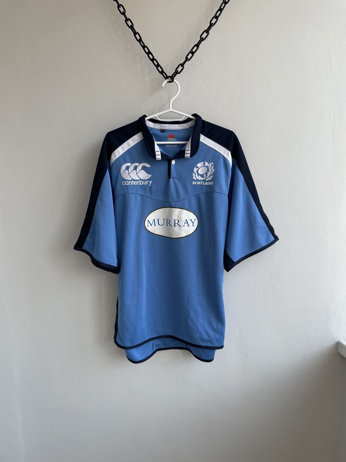 Canterbury of New Zealand Canterbury Scotland Rugby Union Jersey Navy Home Shirt Size US XL / EU 56 / 4 - 1 Thumbnail