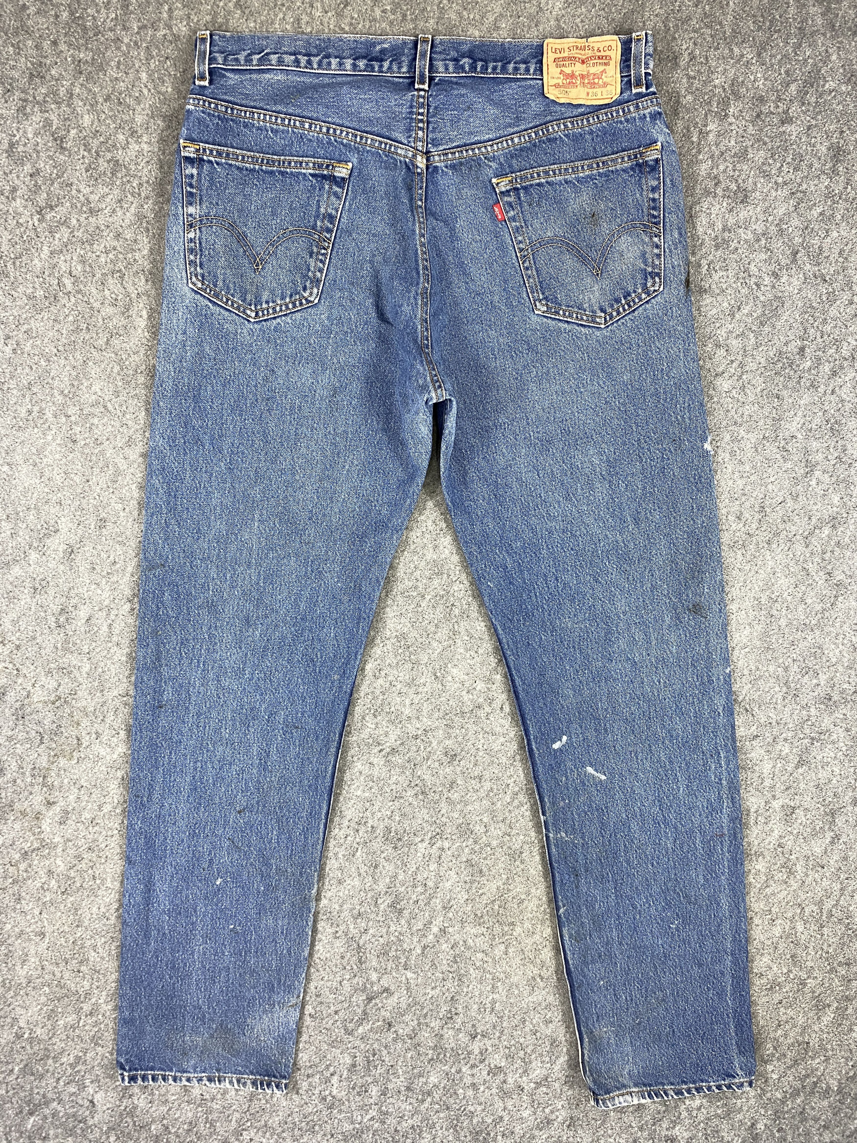 Levi's Dirty Blue Vintage Levi's 505 Jeans 37x36 Denim -JN1878 Size US 37 - 2 Thumbnail