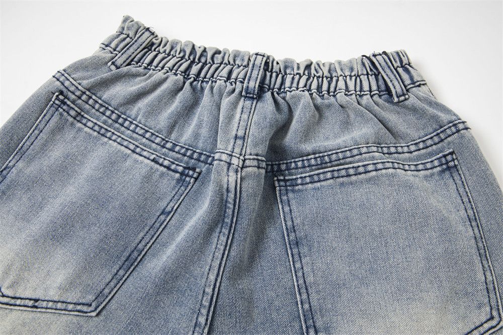 Jean Men's distressed washed graffiti cartoon machete jeans Size US 32 / EU 48 - 6 Thumbnail