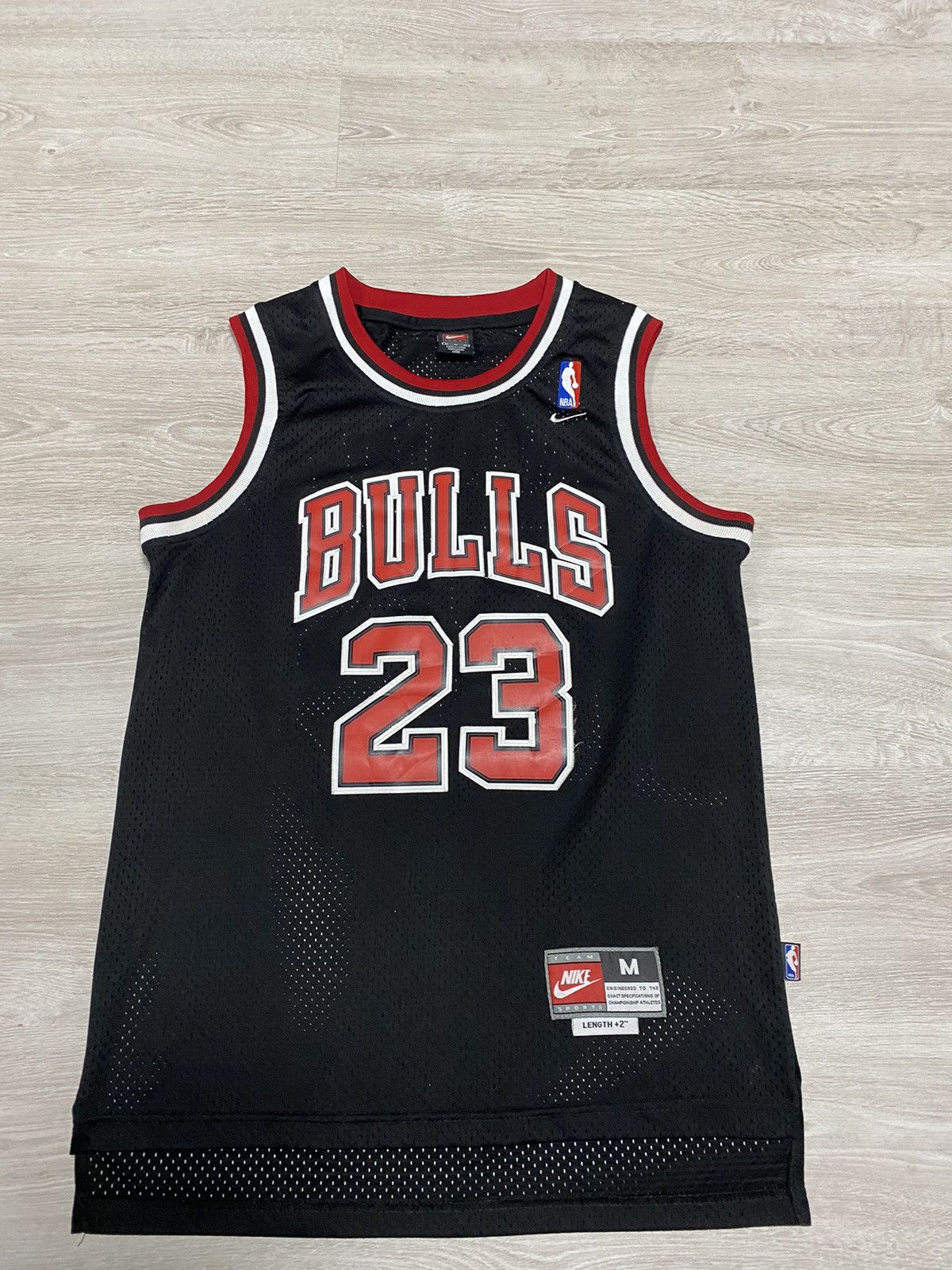 image of Jordan Nike Vintage Jordan 23 Chicago Bulls Jersey Nba 90’S Size M in Black, Men's