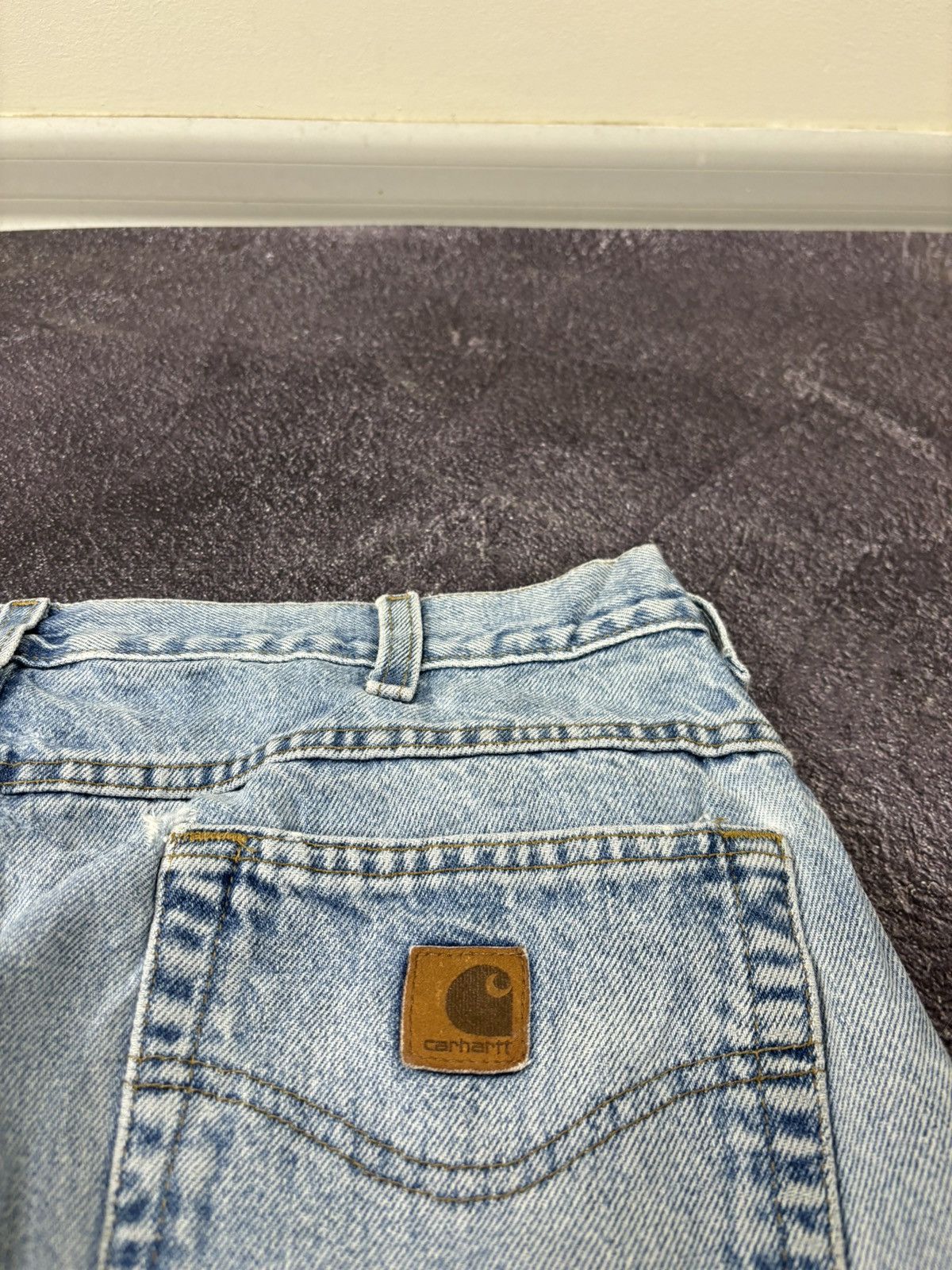 Carhartt Vintage Carhartt 90s Faded Light Blue USA Denim Baggy Jeans Size US 36 / EU 52 - 8 Thumbnail