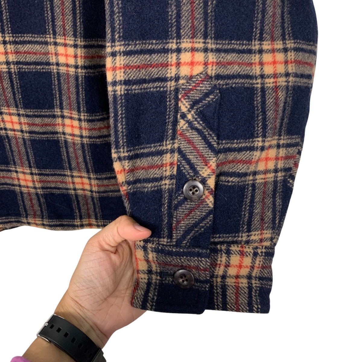 Vintage Vintage 90's SOUTH BREEZE Plaid Flannel Jacket #2721-C122 Size US XL / EU 56 / 4 - 13 Thumbnail