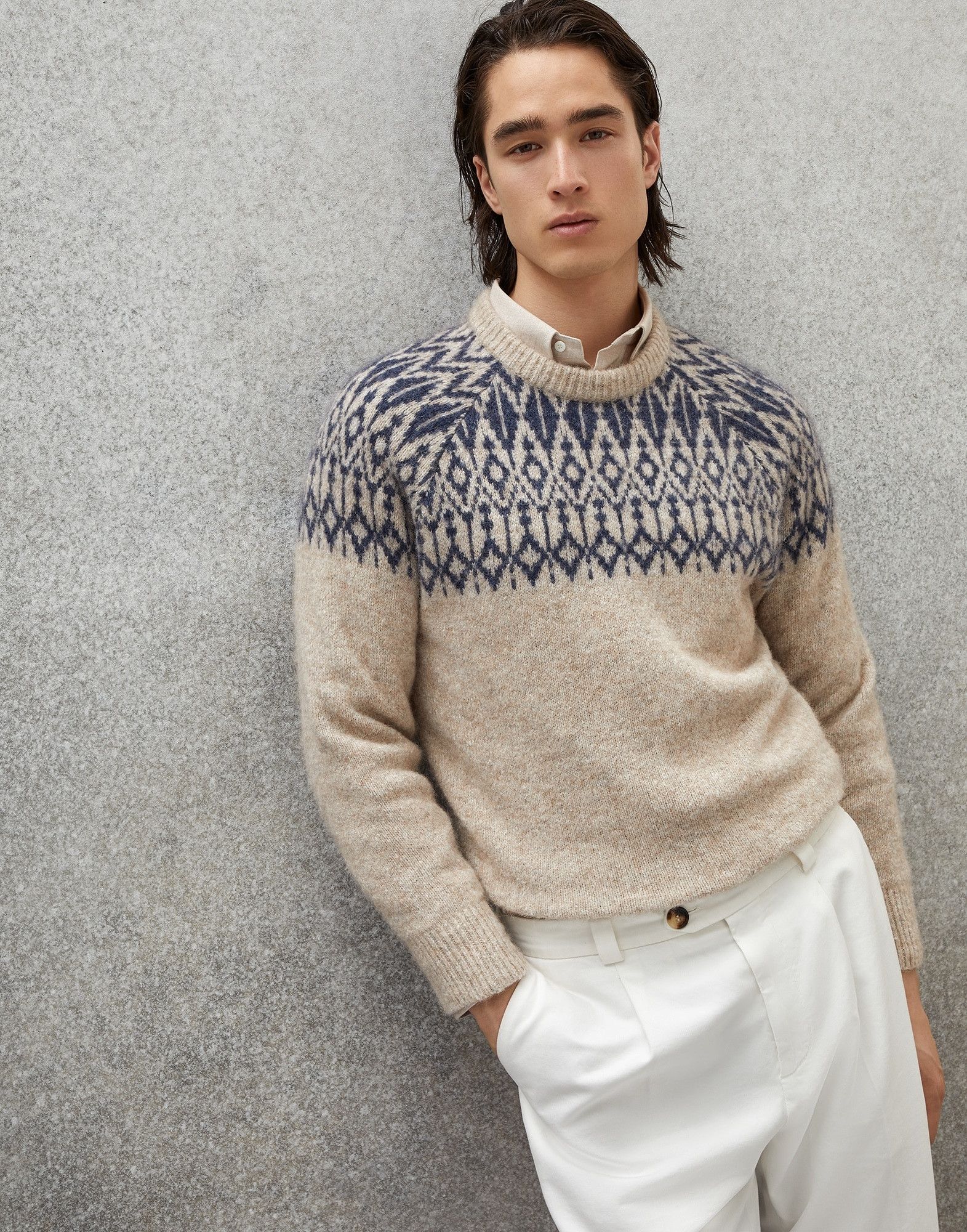 Brunello Cucinelli o1w1db10924 Sweater in Light Beige Size US XS / EU 42 / 0 - 6 Thumbnail