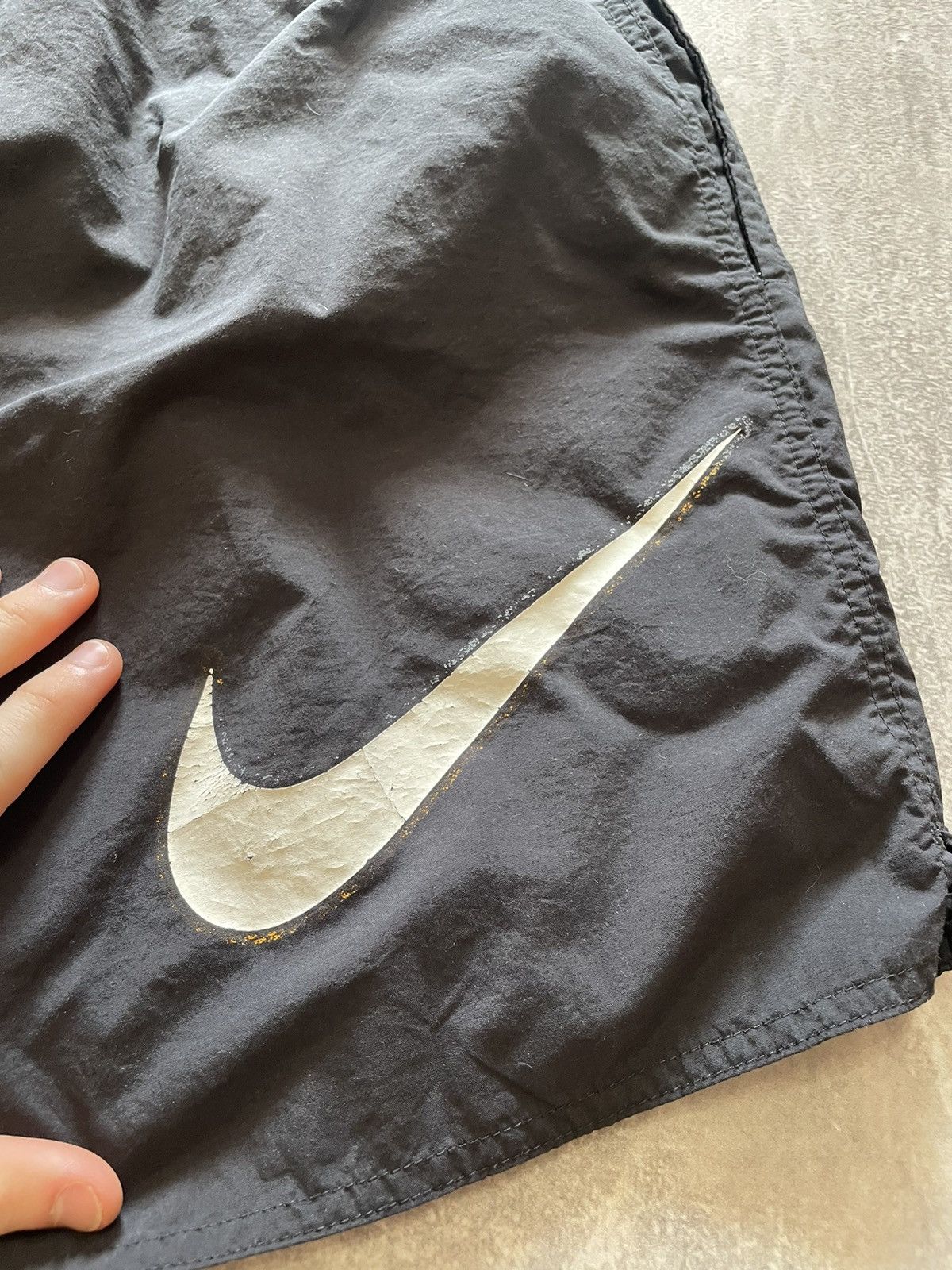 Nike × Vintage Vintage Nike Big Swoosh Shorts 90s Size US 32 / EU 48 - 7 Thumbnail