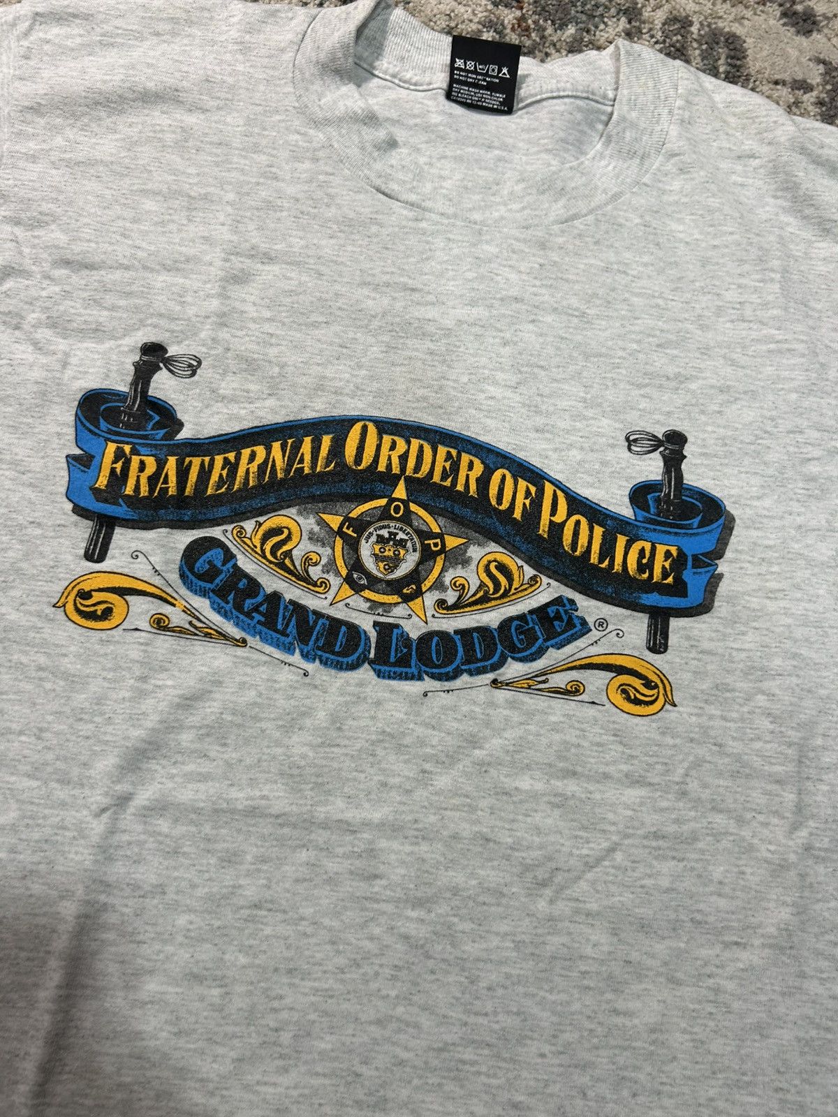 Vintage 90s Fraternal Order of Police Tee Size US L / EU 52-54 / 3 - 2 Thumbnail