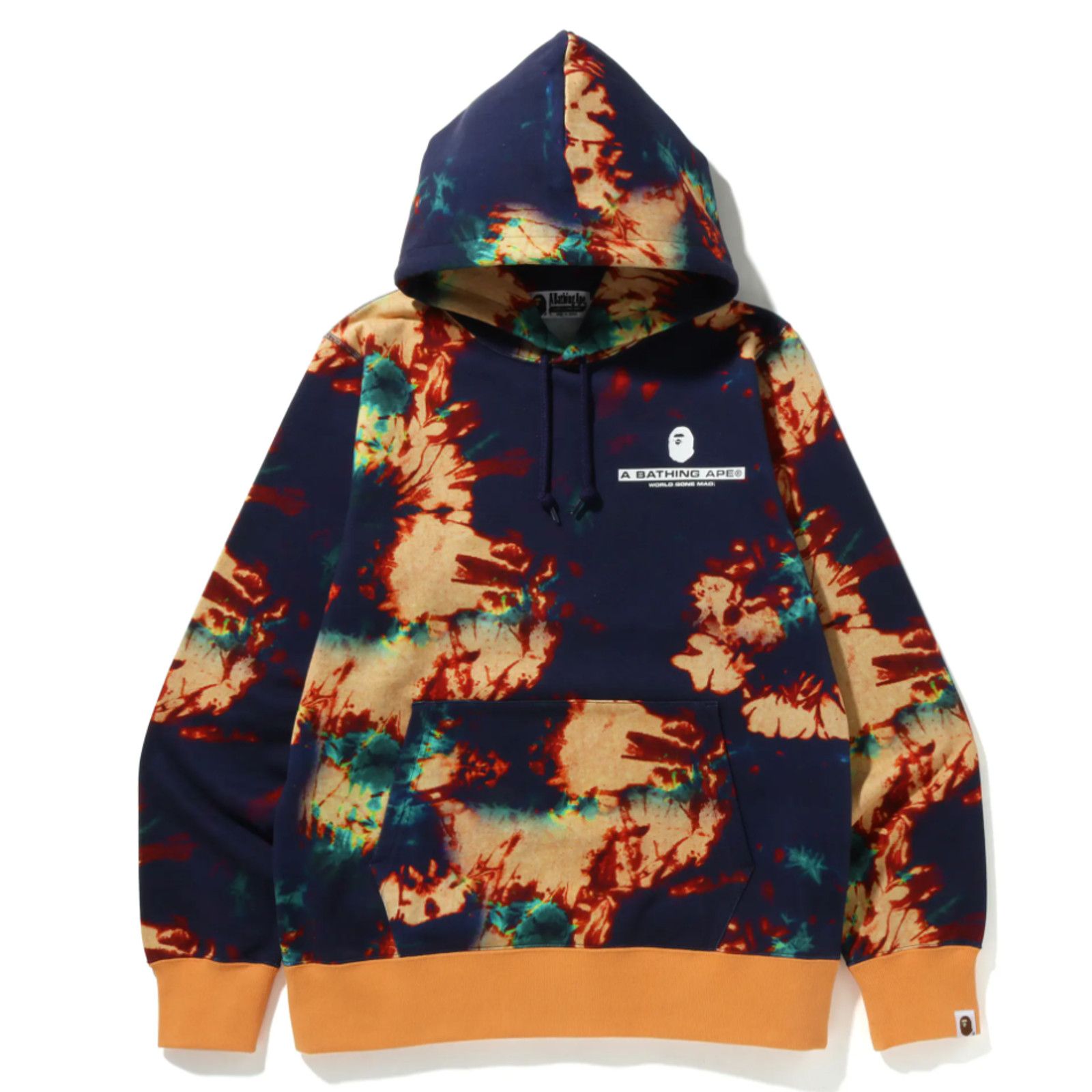 Bape Bape Navy & Orange Tie-Dye Pullover Hoodie Size Large Size US L / EU 52-54 / 3 - 1 Thumbnail