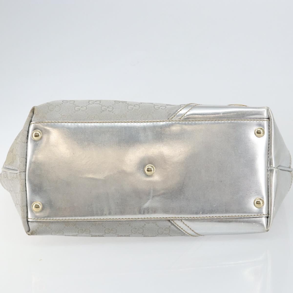 Gucci GUCCI GG Canvas Tote Bag Silver Gold Size ONE SIZE - 9 Thumbnail