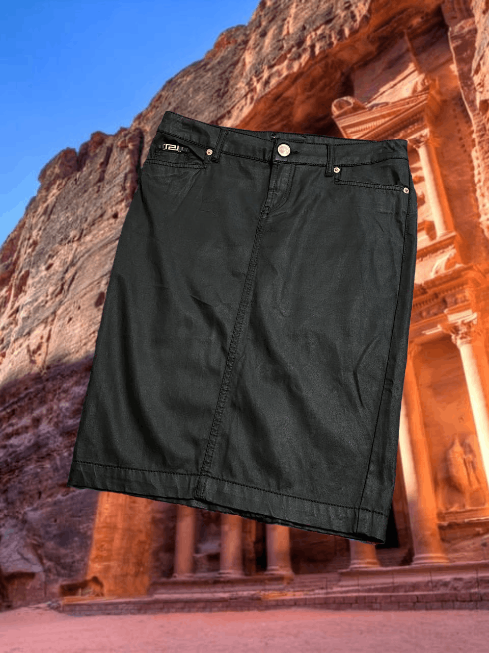 Versace luxury Midi Skirts Versace Y2K Vintage streetwear Size 31" - 1 Thumbnail