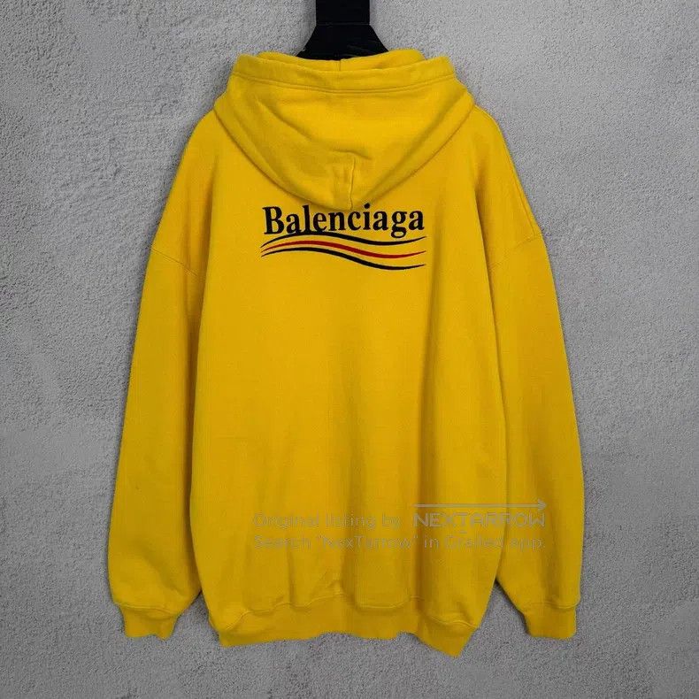 Balenciaga Balenciaga Micro Logo Embroidered Sports Hooded Sweatshirt Size US L / EU 52-54 / 3 - 2 Thumbnail